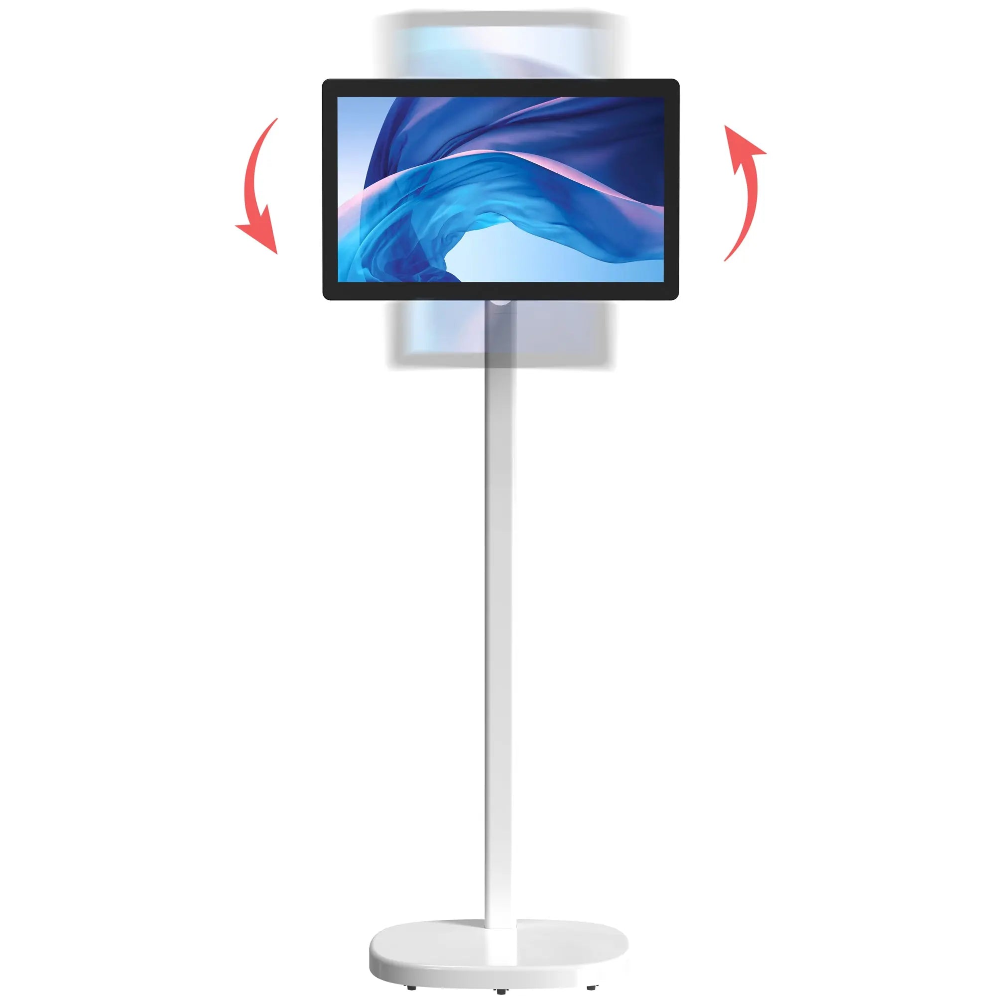 Adjustable Mobile Rolling Spring Floor Stand for Displays up to 22 lbs - Perfect for Trade Shows, Retail Stores, and Exhibitions