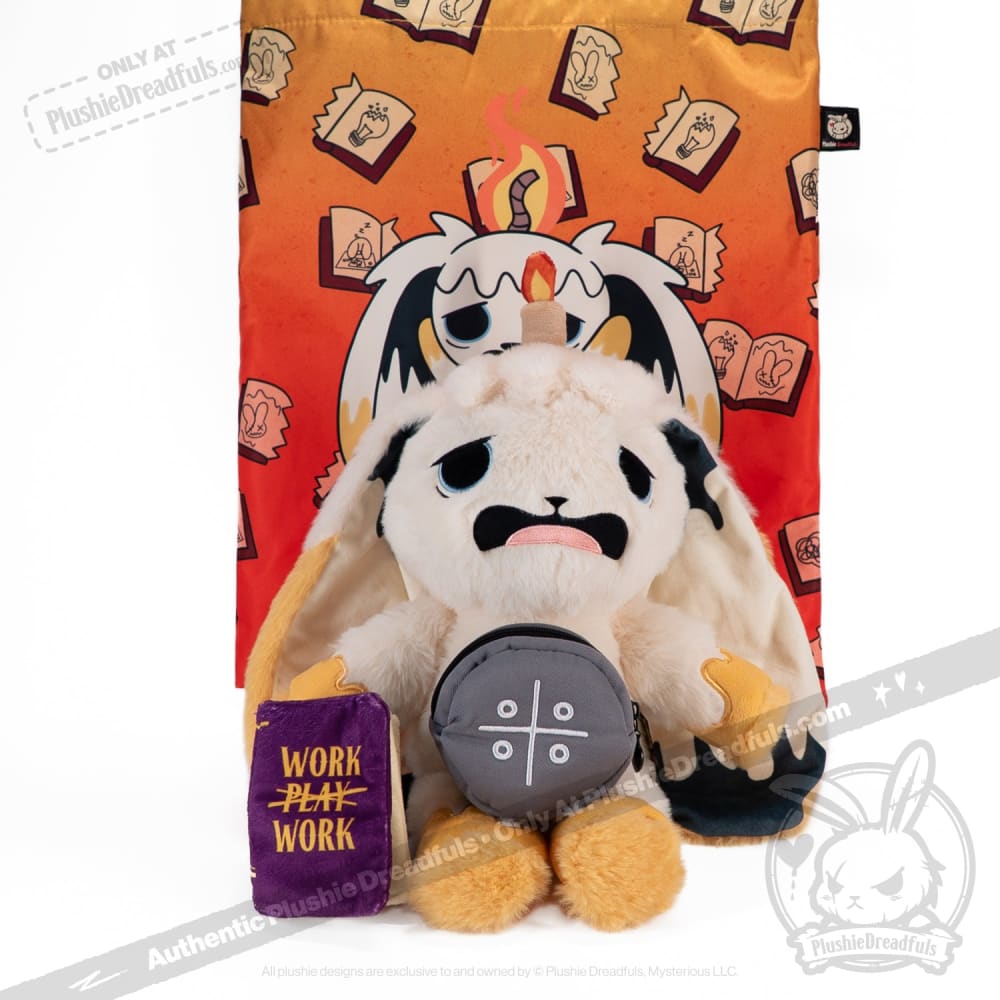 Plushie Dreadfuls Burnout Rabbit - Soft Stuffed Animal Toy for Stress Relief, Anxiety Comfort & Emotional Support | Perfect for Therapy, Bedroom Decor & Gift Giving