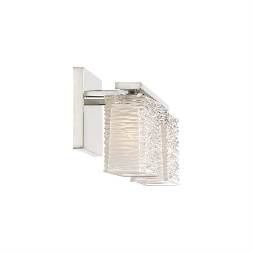 2-Light Transitional Bathroom Vanity Light Fixture in Brushed Nickel Finish - Modern Bathroom Lighting for Vanity, Mirror, or Powder Room - Model 71-BEL-4352169