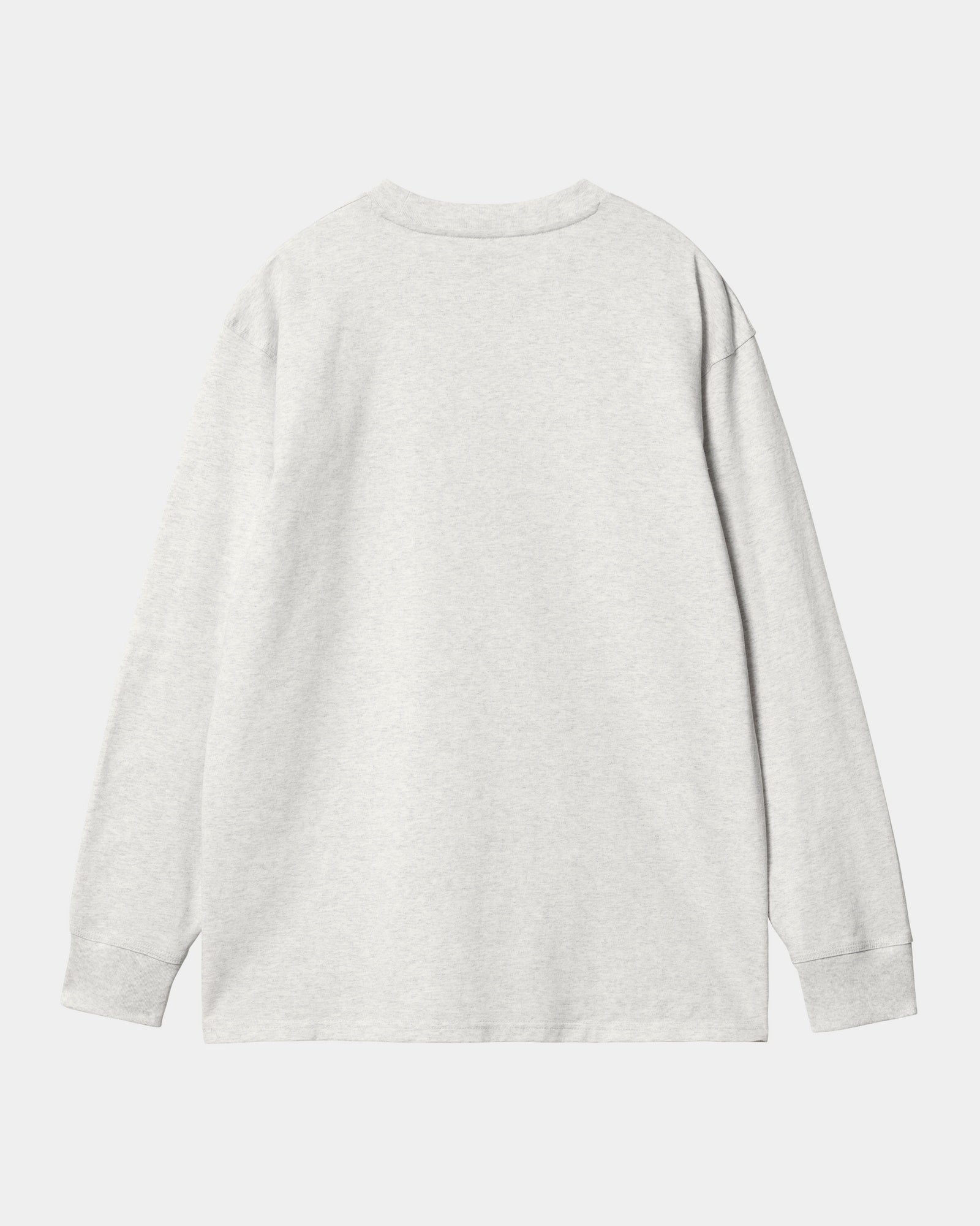 Vintage American Script Long Sleeve T-Shirt for Men & Women - Soft Heather Ash Cotton Tee - Casual Wear, Street Style & Everyday Comfort
