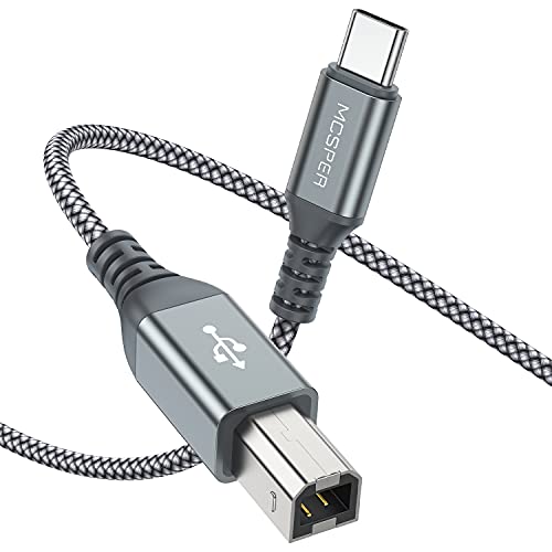 USB C to USB 2.0 MIDI Cable (6.6 Feet) - Type C MIDI Interface Adapter for MacBook, Samsung & Huawei Laptops - Connect MIDI Keyboard, Controller, Audio Interface, Printer | Perfect for Music Production, Studio Recording & Live Performances