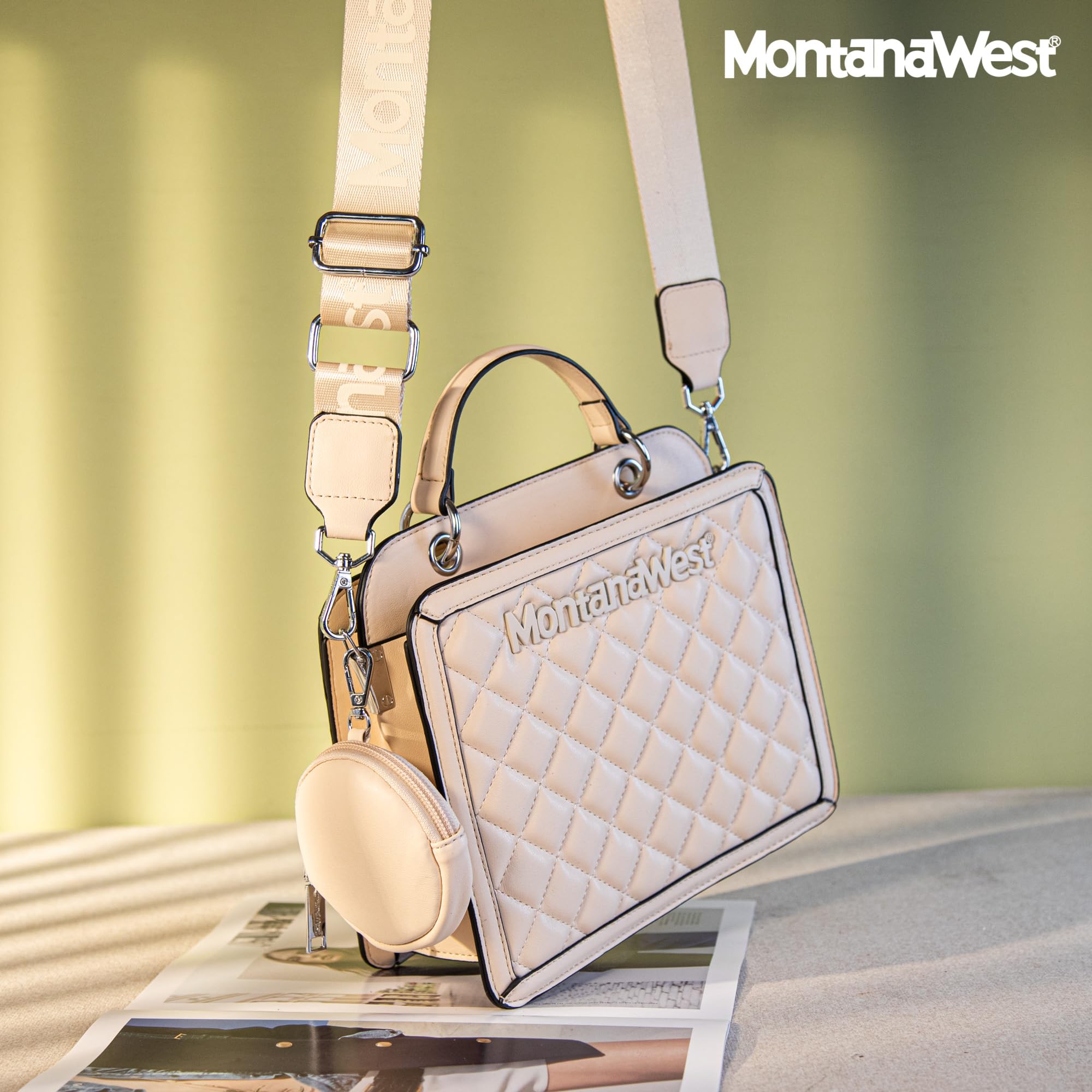 Montana West Women's Crossbody Bag - Convertible Top Handle Purse with Coin Pouch - Perfect for Work, Travel & Everyday Use