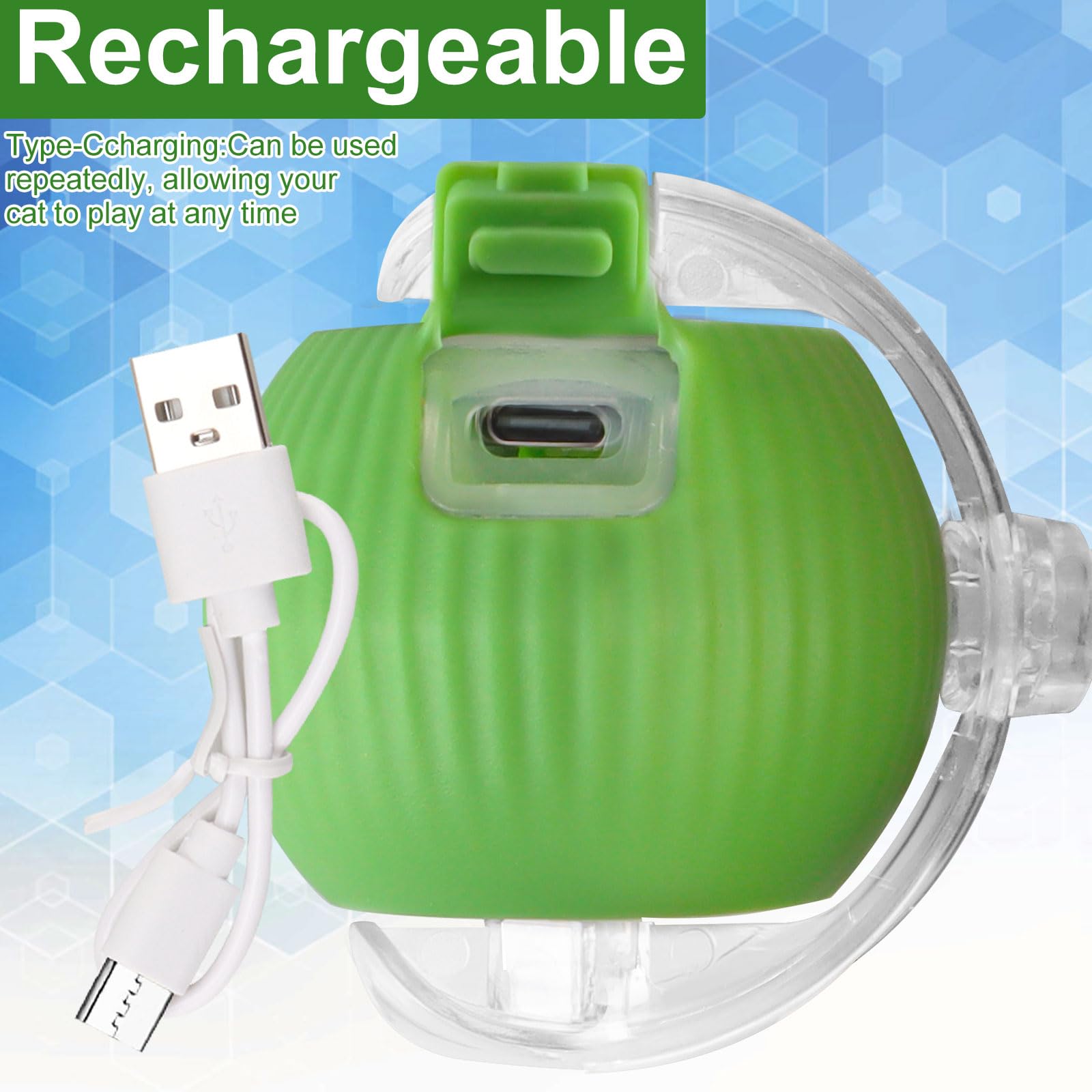 智能互动猫狗玩具球 - 360°自动滚动电动球，运动感应设计，适用于室内外猫咪和狗狗的娱乐与锻炼