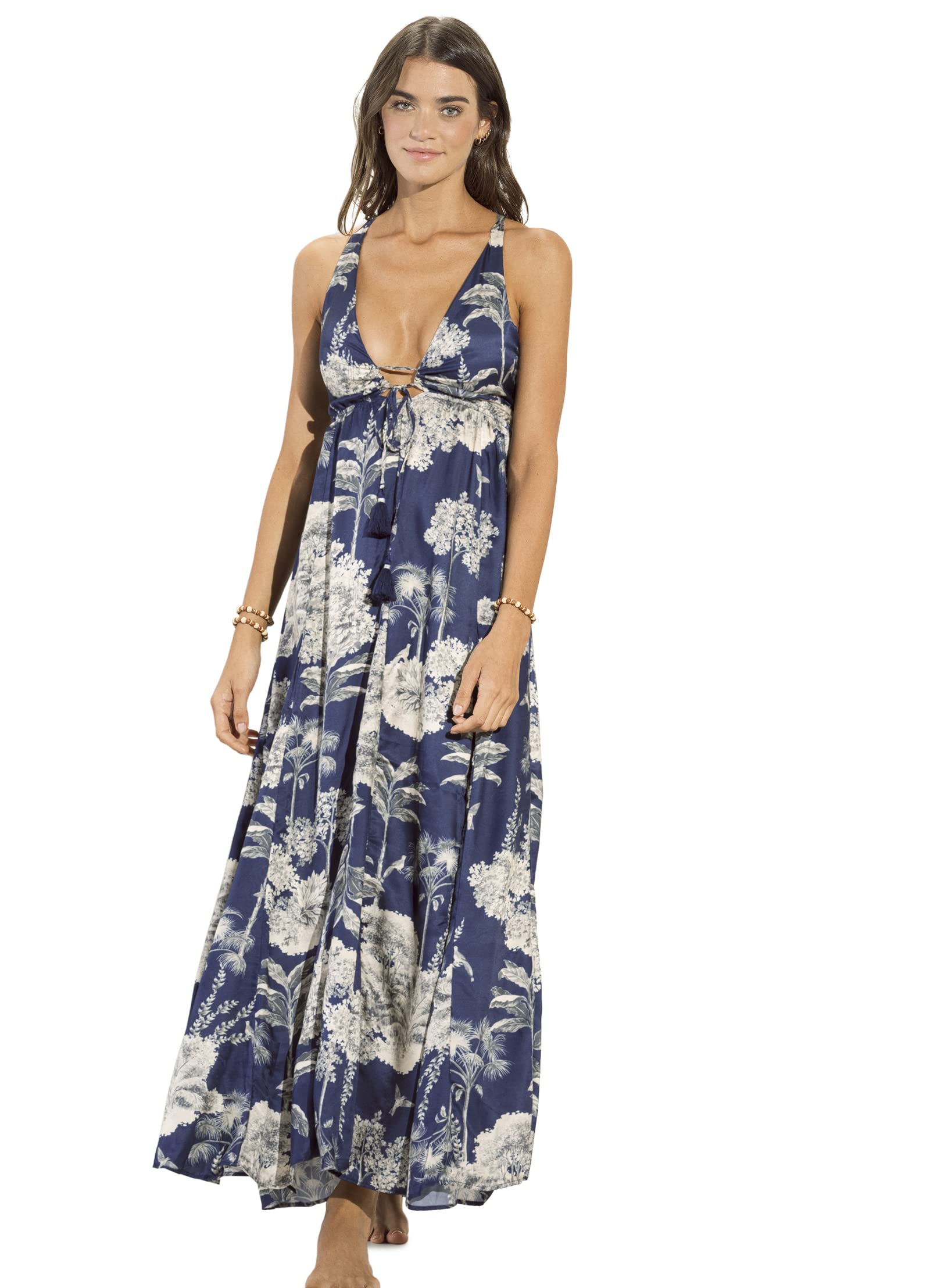 Maaji Women's Long Sleeve Maxi Dress - Flowy Boho Summer Beach Dress for Vacation, Party & Casual Wear | Lightweight & Comfortable