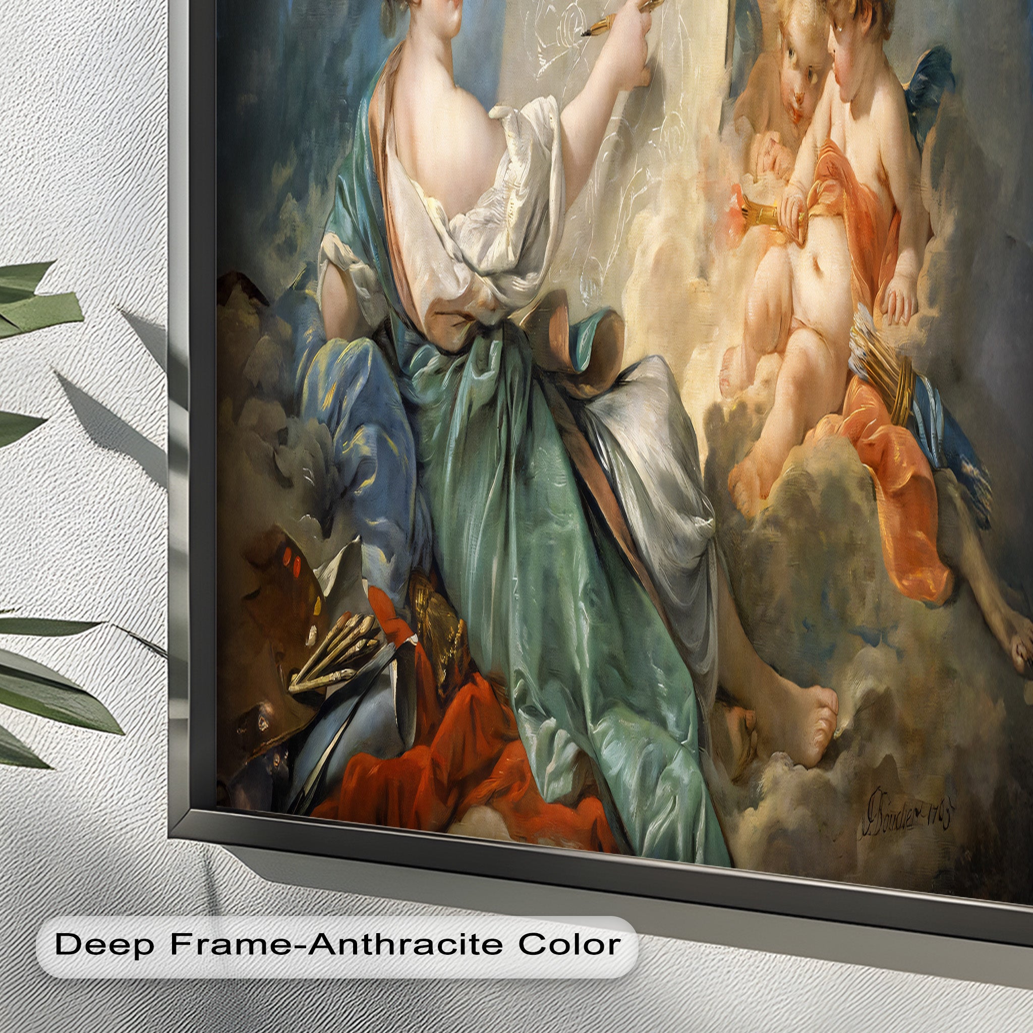 Rococo Oil Painting - Allegory of Art and Innocence | Hand-Painted Canvas Artwork for Home Decor & Wall Art | Perfect for Living Room, Bedroom, or Office
