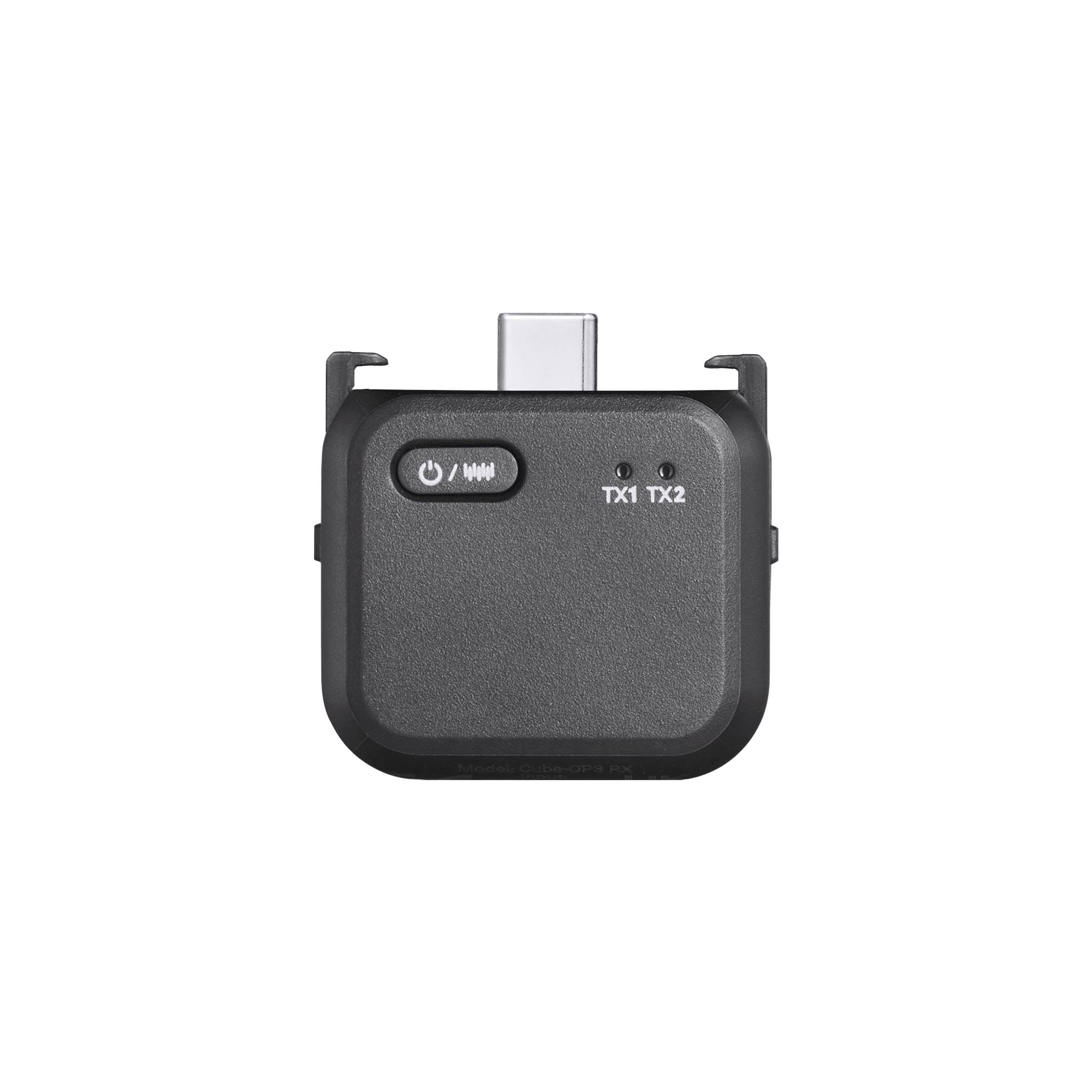 CUBE OP3 RX 2.4GHz Wireless Microphone Receiver for DJI Osmo Pocket 3 - Professional Audio Solution for Vlogging, Live Streaming & Content Creation