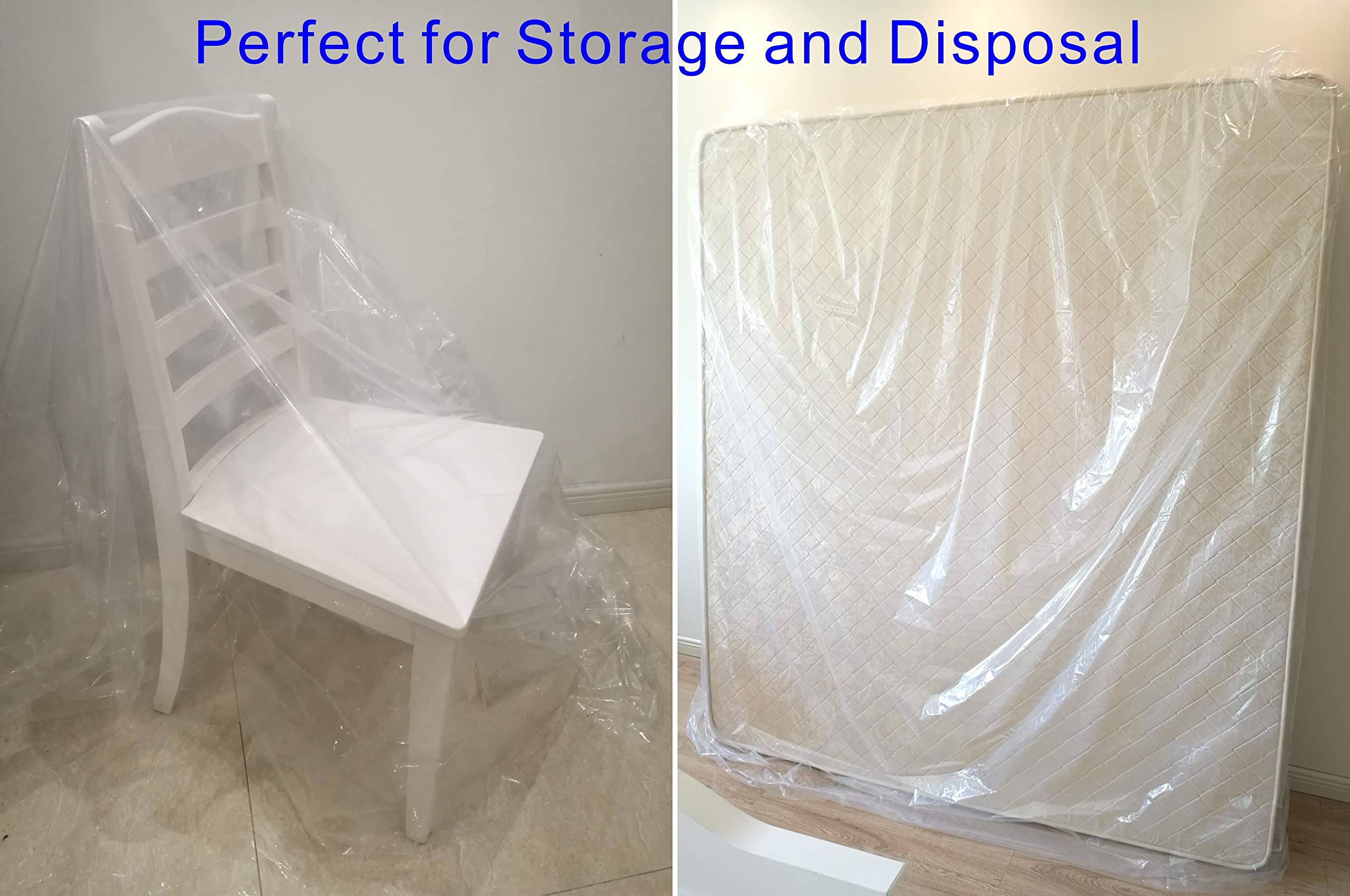 ComfortHome Mattress Bag for Moving and Storage - 3 Mil Thick Waterproof Mattress Cover Protector - Fits Twin & Full Size Beds (1 Pack) - Perfect for Home Relocation, Long-Term Storage & Guest Room Protection