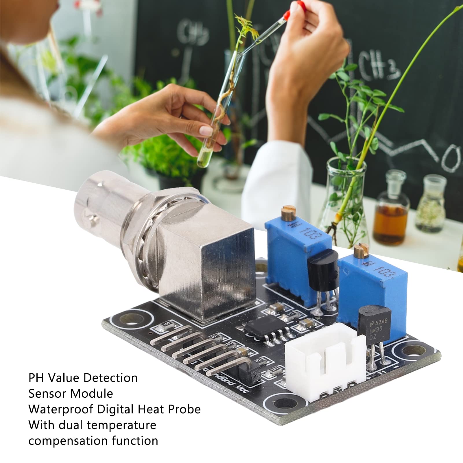 High Accuracy Value Sensor Module with BNC Connector - Digital Probe Detection Kit for Industrial Monitoring & DIY Projects | Perfect for Water Quality Testing, Environmental Analysis & Lab Experiments