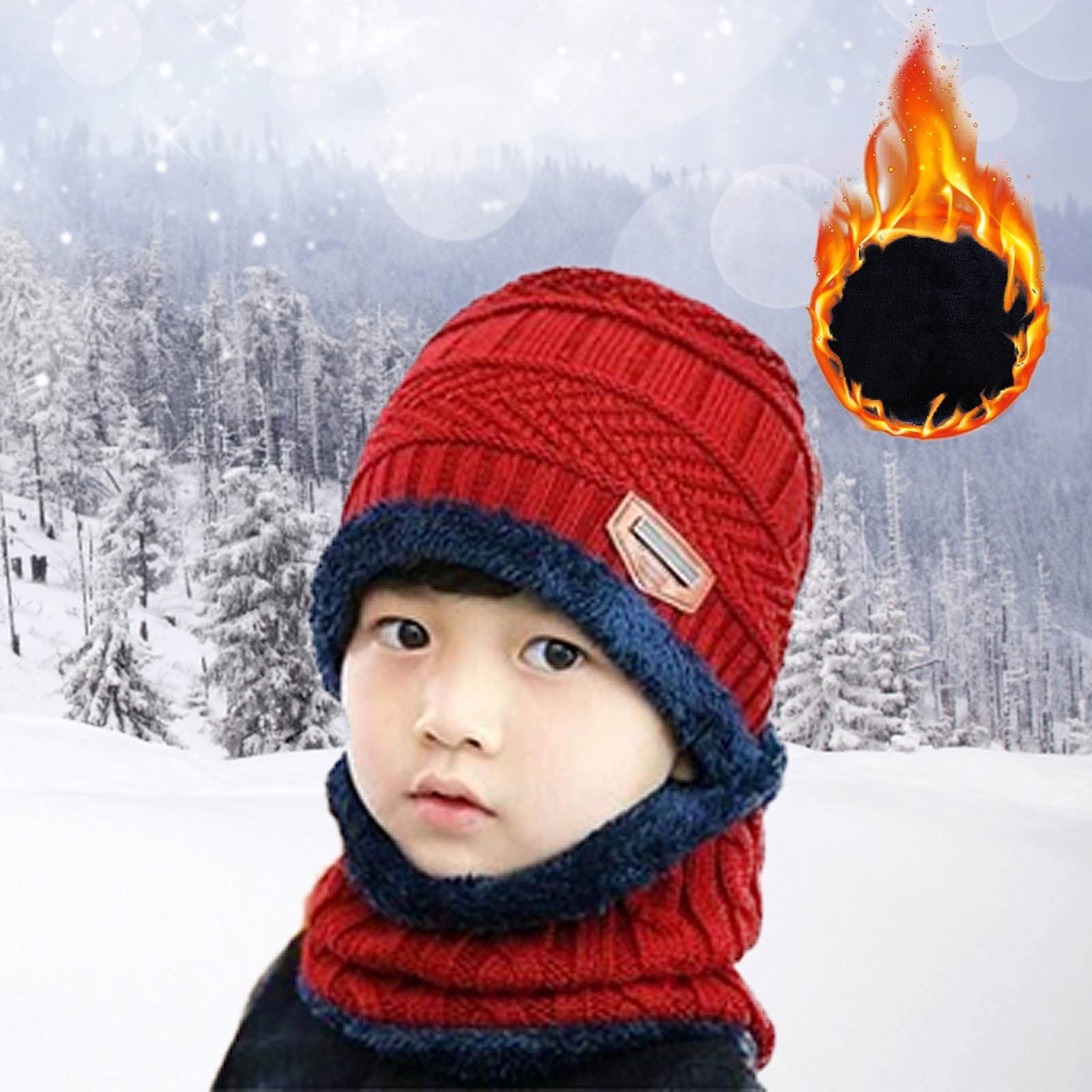 Warm Winter Knitted Hat, Mittens & Scarf Set for Toddlers & Kids - Cozy Beanie, Gloves & Neck Warmer Gift Set for Boys & Girls - Perfect for Snow Play, Outdoor Adventures & Holiday Photos