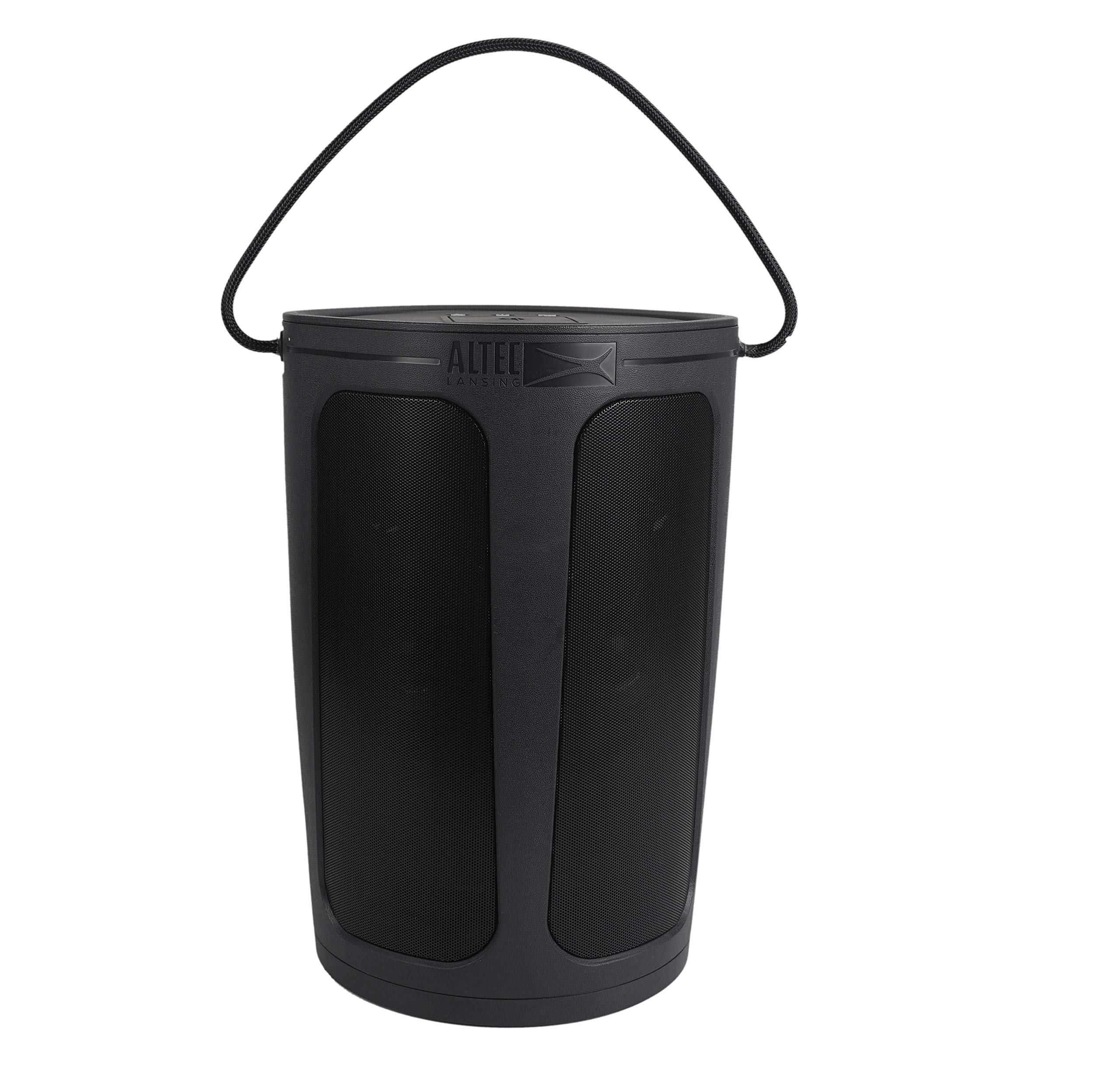 Altec Lansing Soundbucket XL Waterproof Bluetooth Speaker - Wireless LED Light Show, Qi Charging Pad, 20H Playtime, 100ft Range | Perfect for Pool Parties, Beach Outings & Outdoor Adventures