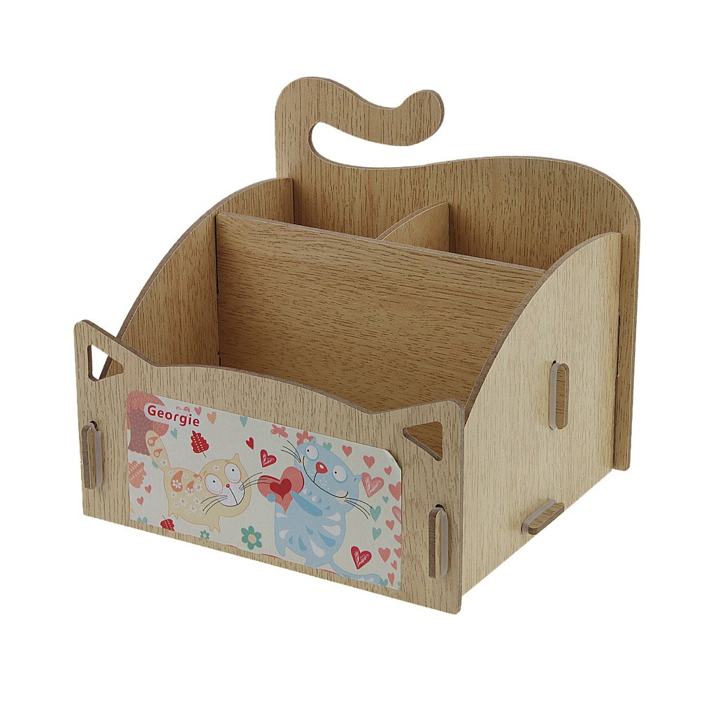 Handmade Solid Wood Pen Holder - White Oak Desk Organizer for Office & Home Workspace | Perfect for Pencils, Markers, and Stationery