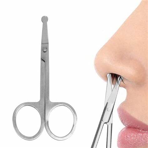 Premium Stainless Steel Cuticle Scissors - Ultra Sharp Precision Grooming Tool for Pain-Free Nose Hair, Eyebrow & Mustache Trimming | Professional Manicure & Pedicure Kit | Perfect for Home Salon, Travel & Personal Care (Set of 1)