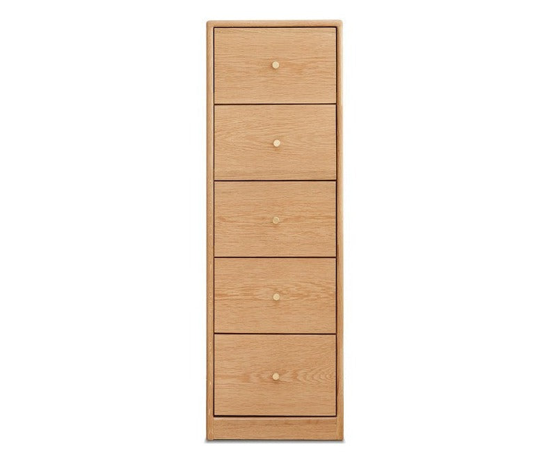 Solid Oak & Beech Wood Side Cabinet - Multi-Functional Storage Organizer for Living Room, Bedroom, or Office