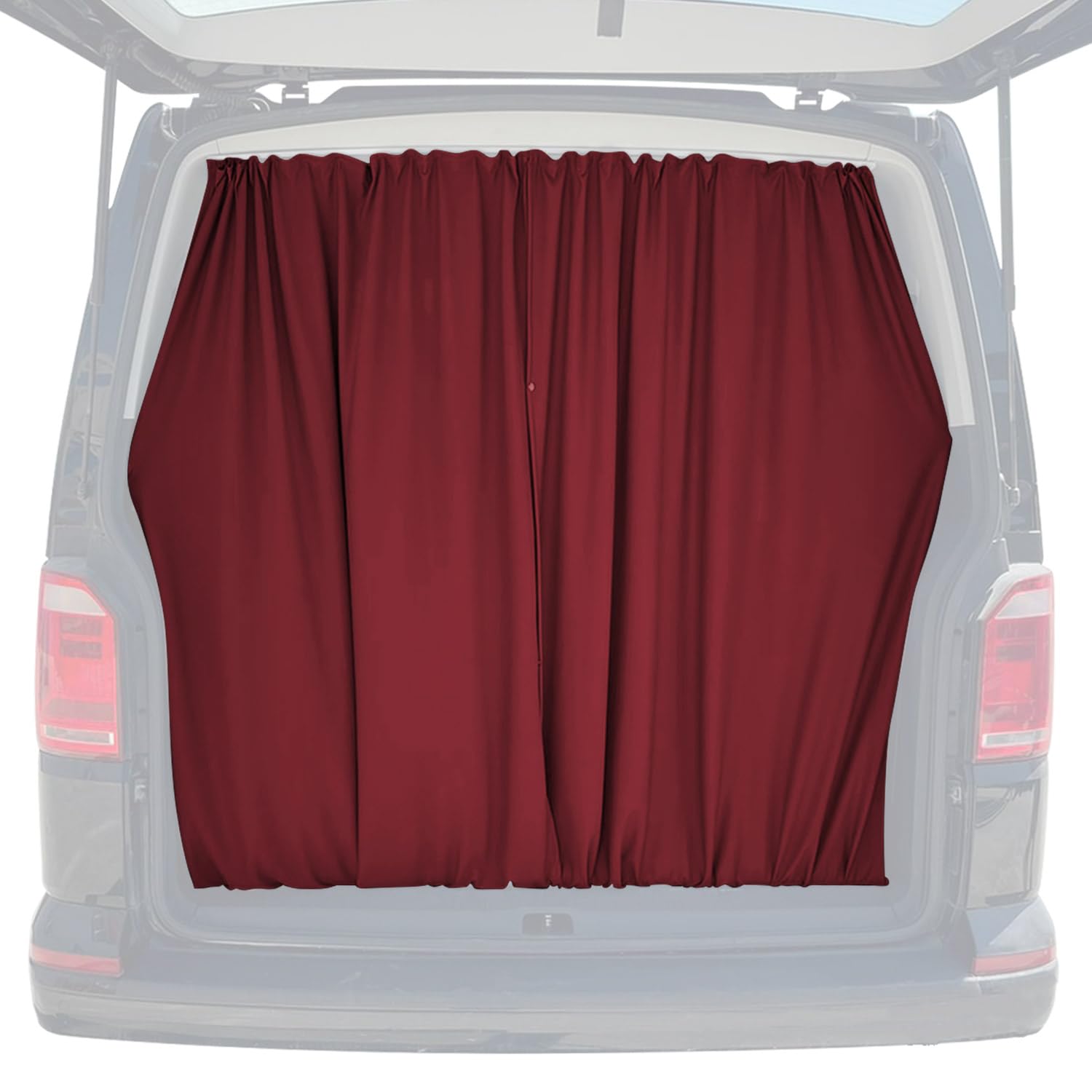 OMAC Trunk Tailgate Privacy Curtain for RAM ProMaster City - Red Cargo Cover (2-Pack) | Perfect for Camping, Road Trips & Secure Storage