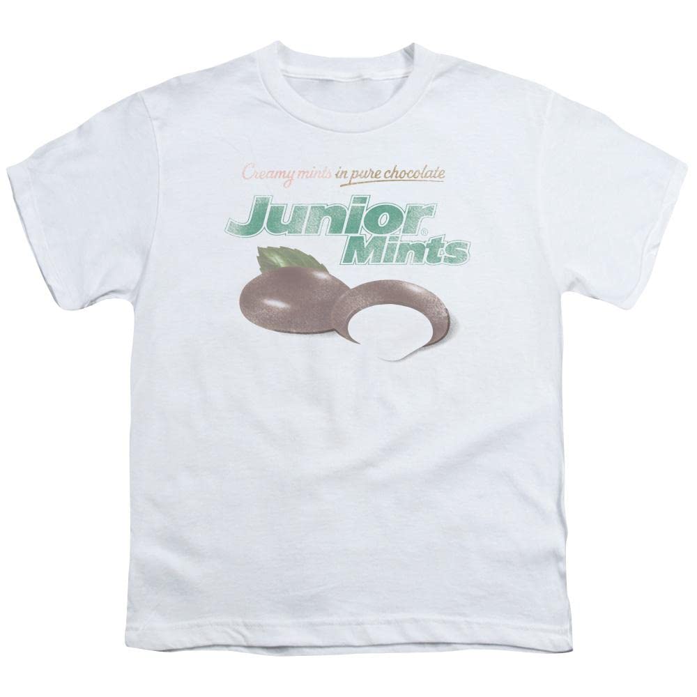 Junior Mints Logo Youth T-Shirt for Kids Ages 8-12 | Official Tootsie Roll Brand Candy Themed Tee | Perfect for School, Parties & Candy Lovers