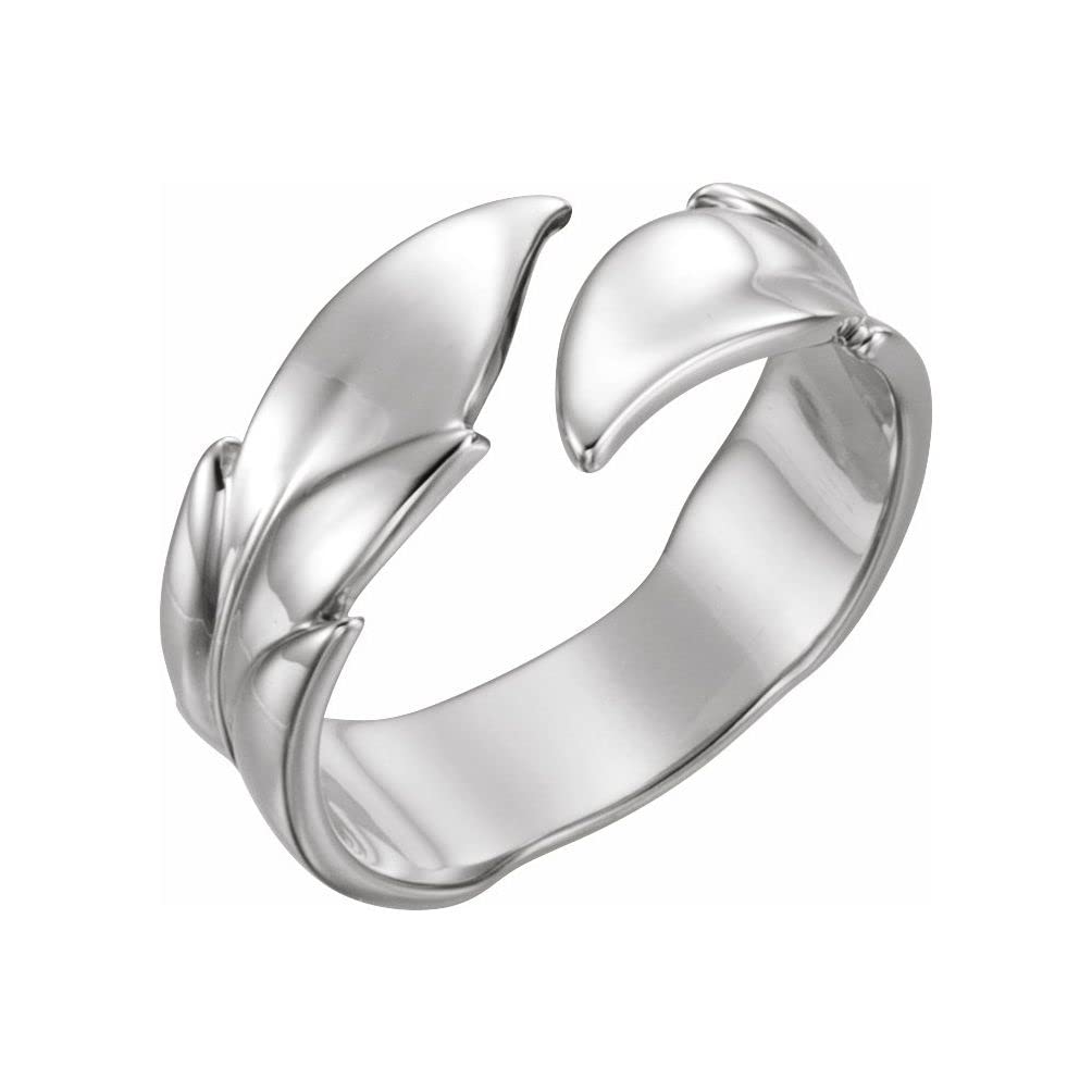 Sterling Silver Leaf Ring Size 7 - Elegant Nature Jewelry for Women