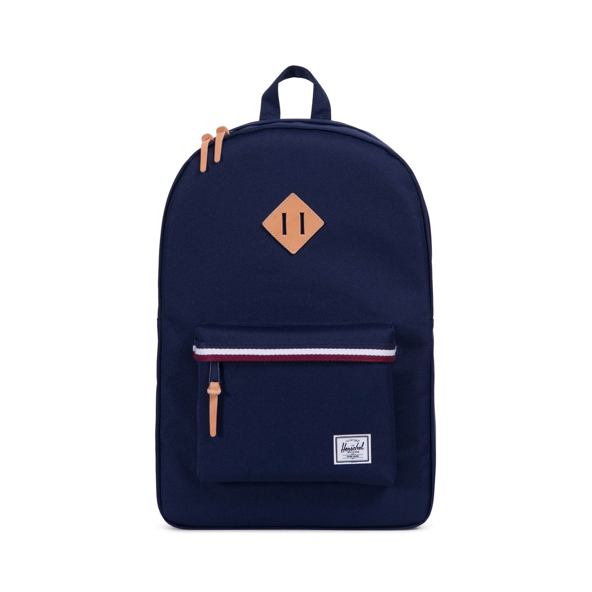 Herschel Heritage Backpack - Water-Resistant Laptop Backpack for Men & Women, Peacoat/Windsor Wine/White - Perfect for School, Travel & Daily Commute
