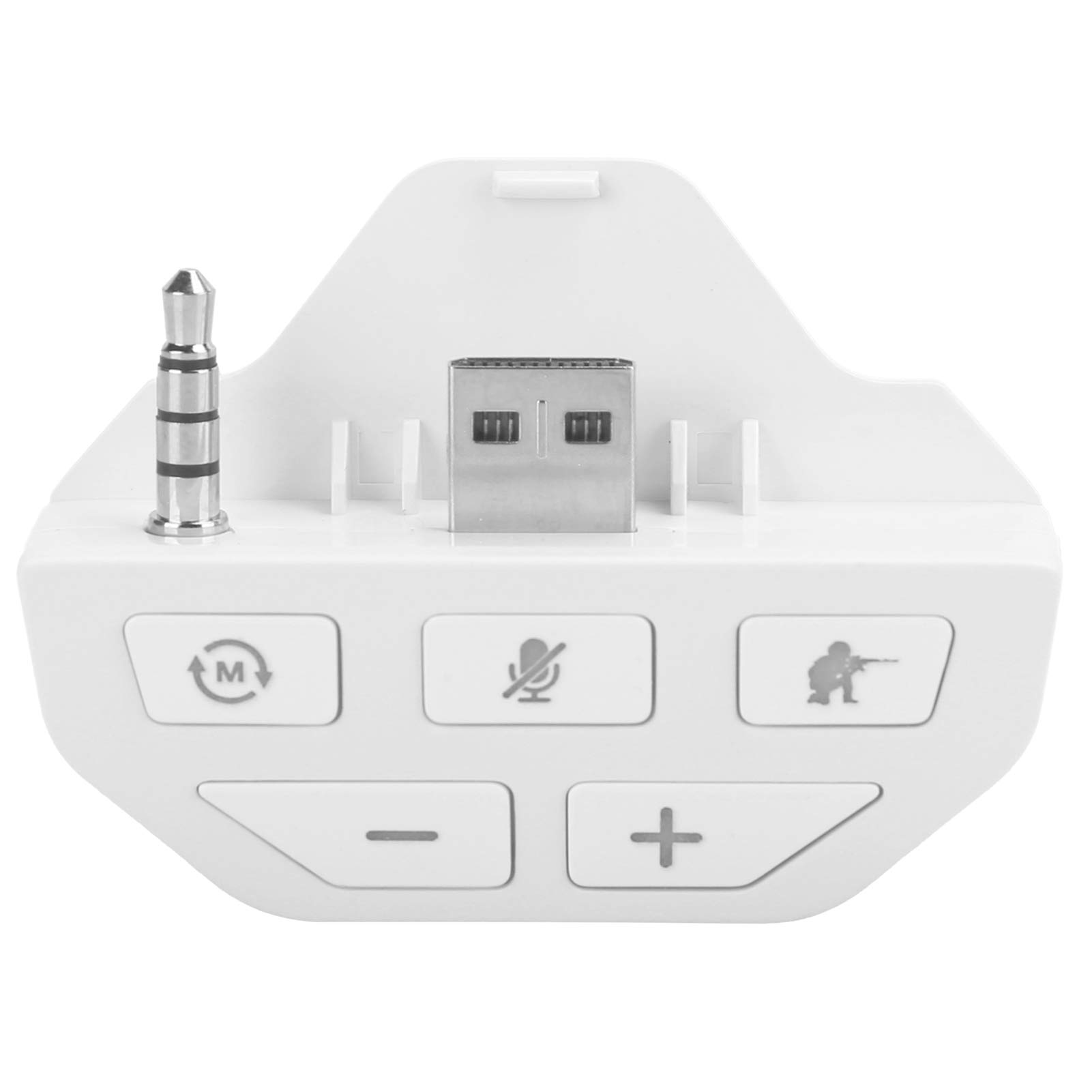 Dioche Stereo Headset Adapter for Xbox One Controller - 3.5mm Audio Jack Converter for Wireless Gamepad (White) | Perfect for Gaming, Streaming & Online Chatting