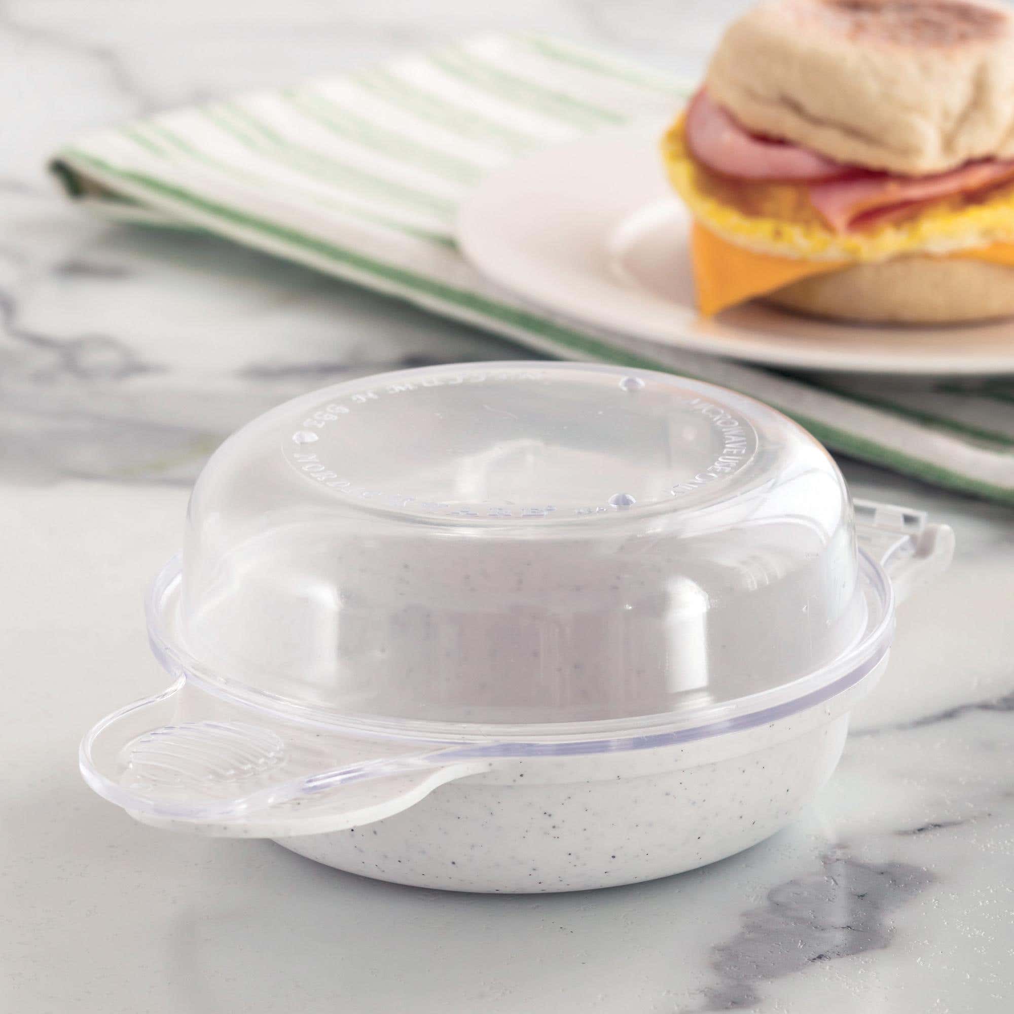 NORDIC WARE Microwave Eggs & Muffin Breakfast Pan 98565 - Quick & Easy Breakfast Maker for Busy Mornings & Office Meals