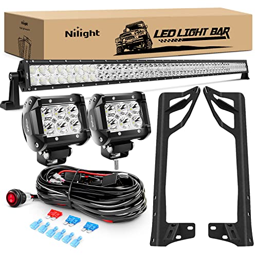 52Inch Light +LED Pods+Harness+JK Mounting Bracket