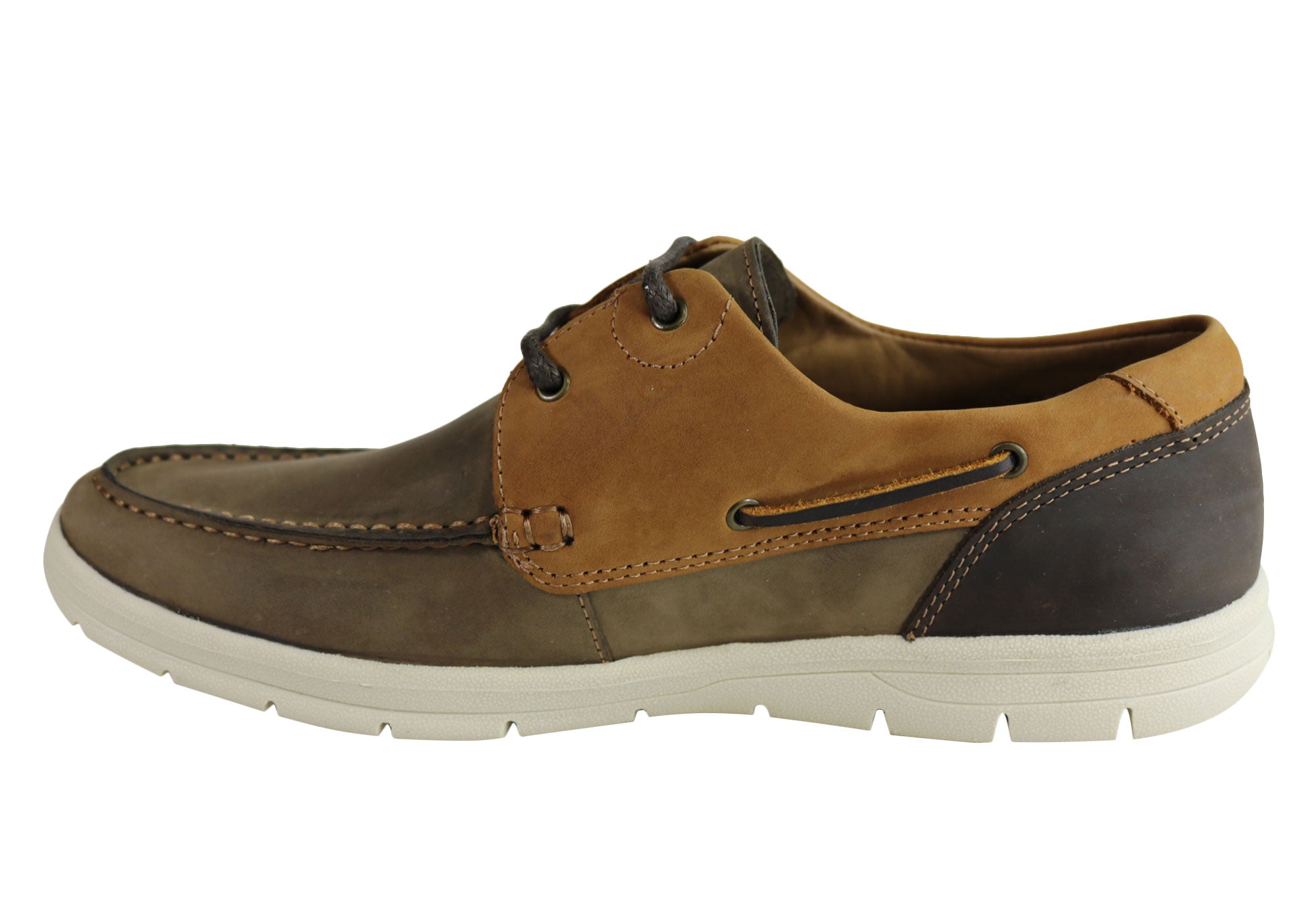 Ferricelli Men's Comfortable Cushioned Leather Lace-Up Casual Shoes - Perfect for Work, Walking & Everyday Wear
