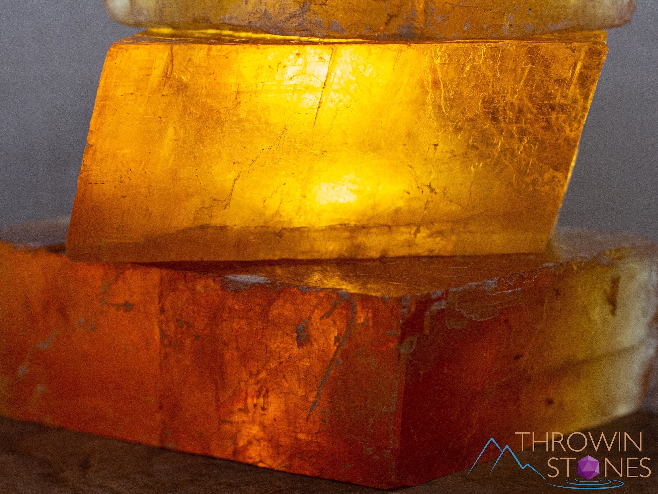 Orange Calcite Raw Crystal - Extra Large Rhombohedron Specimen for Metaphysical Healing, Home Decor, Mineral Collection | Natural Stone for Meditation, Reiki & Crystal Grids