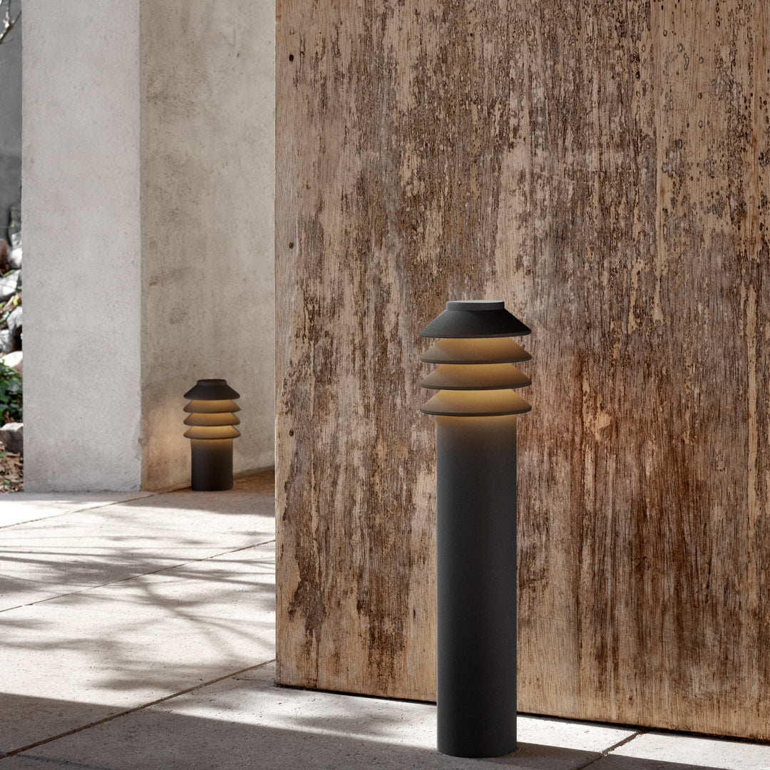 Bysted Outdoor Garden Bollard Light - Durable Solar Powered LED Landscape Lighting for Pathways, Driveways, and Yards | Perfect for Home, Patio, and Commercial Decor