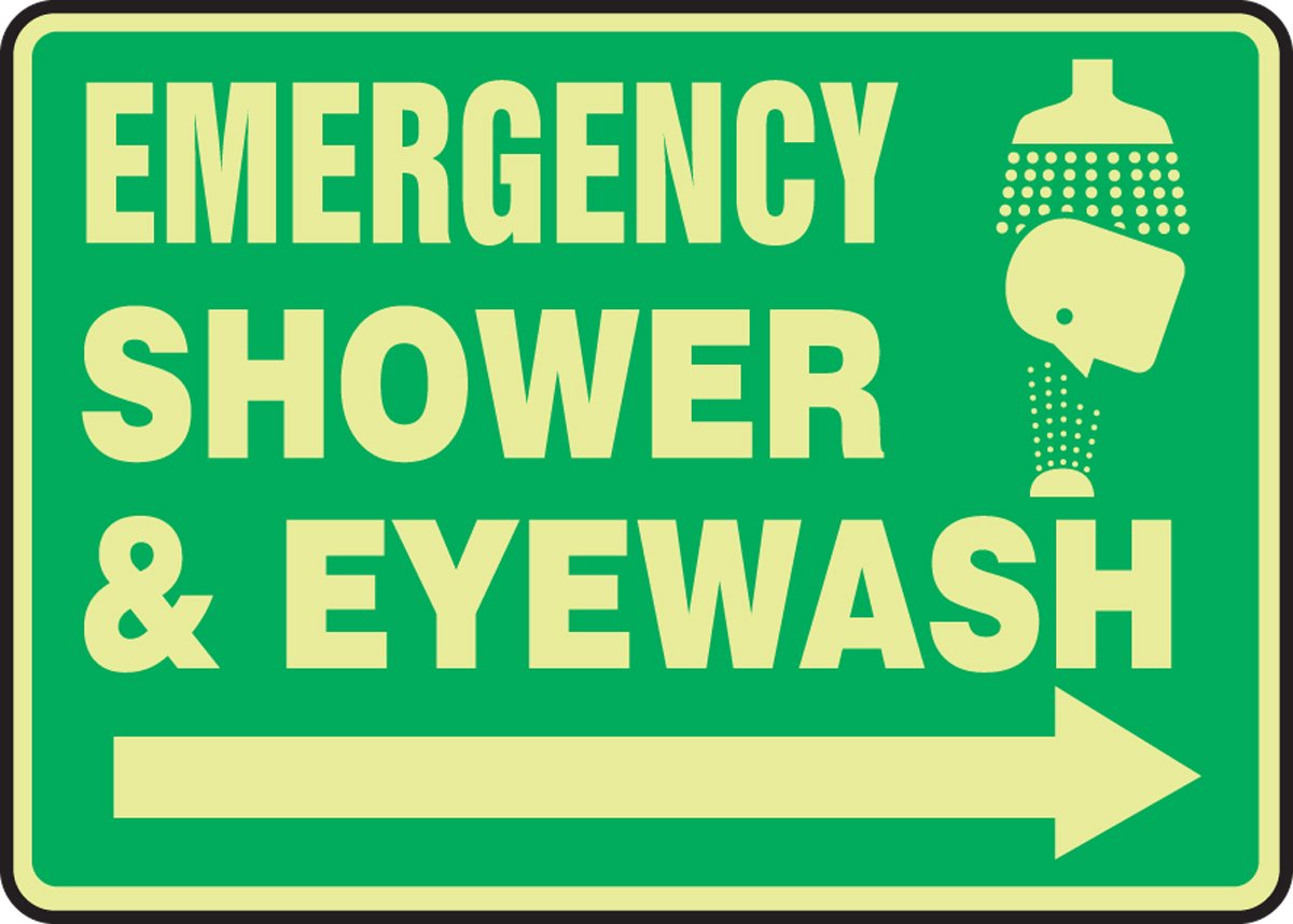 ACCUFORM LUMI-Glow Emergency Safety Sign - OSHA Compliant Reflective Signage for Workplace Safety (MLFS564GP) - Ideal for Factories, Warehouses & Emergency Exits