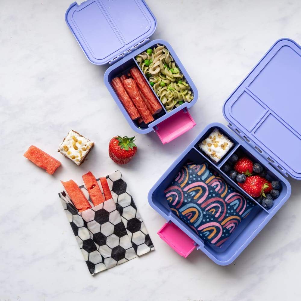 Leakproof Purple Lunch Box with 3 Bento Compartments for Kids & Adults - Perfect for School, Office, and Picnics