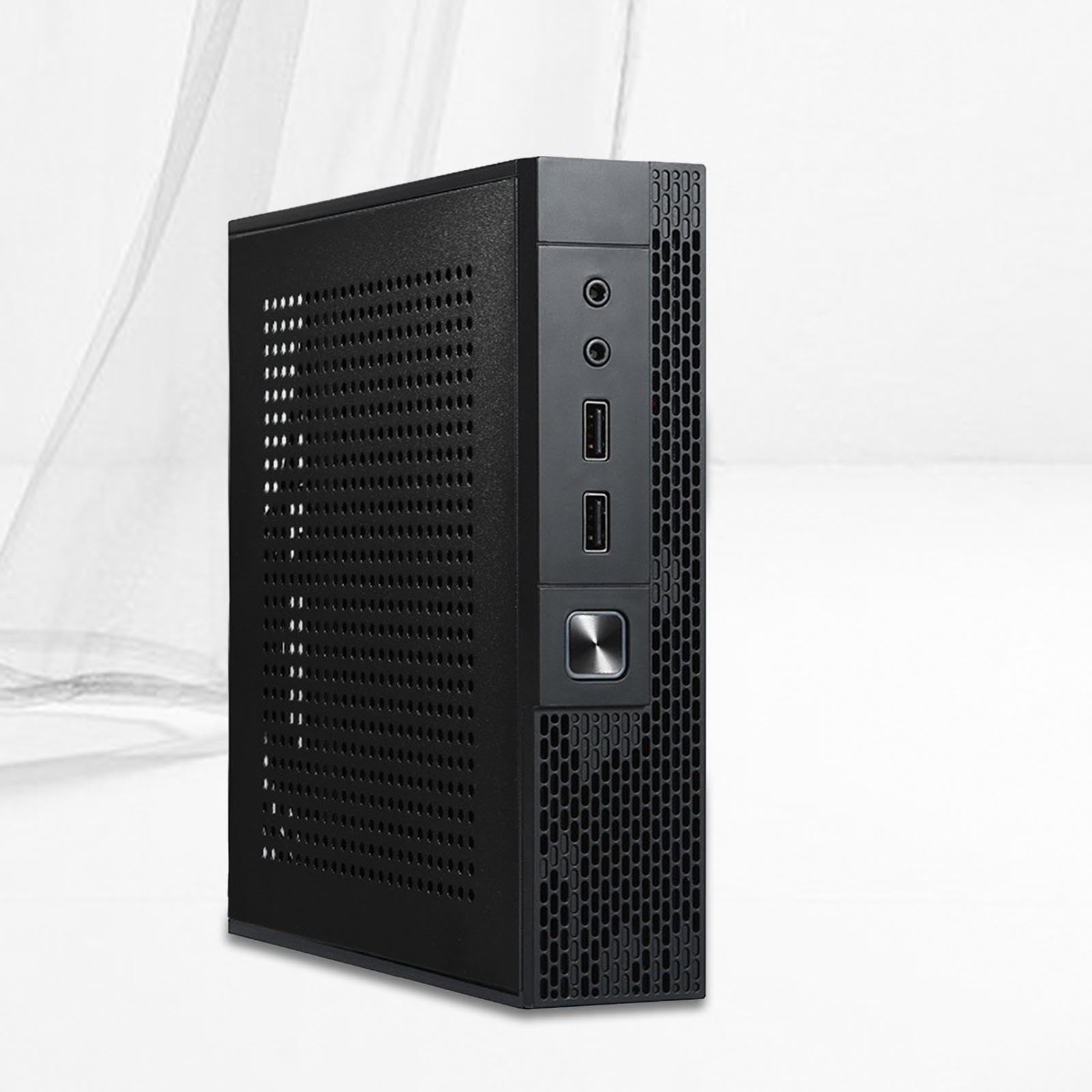 Rackmount Server Chassis - Mini ITX Computer Case with Metal Ventilation Holes for Office & Home Server Setup | Compact PC Enclosure for Networking & Data Storage