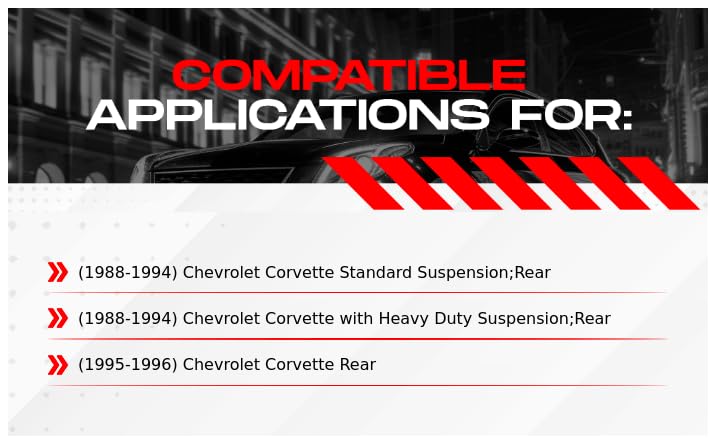 R1 Concepts Rear Brake Pads and Rotors Kit - Semi-Metallic Brake System for 1988-1996 Chevrolet Corvette | High-Performance Stopping Power for Sports Cars & Track Use