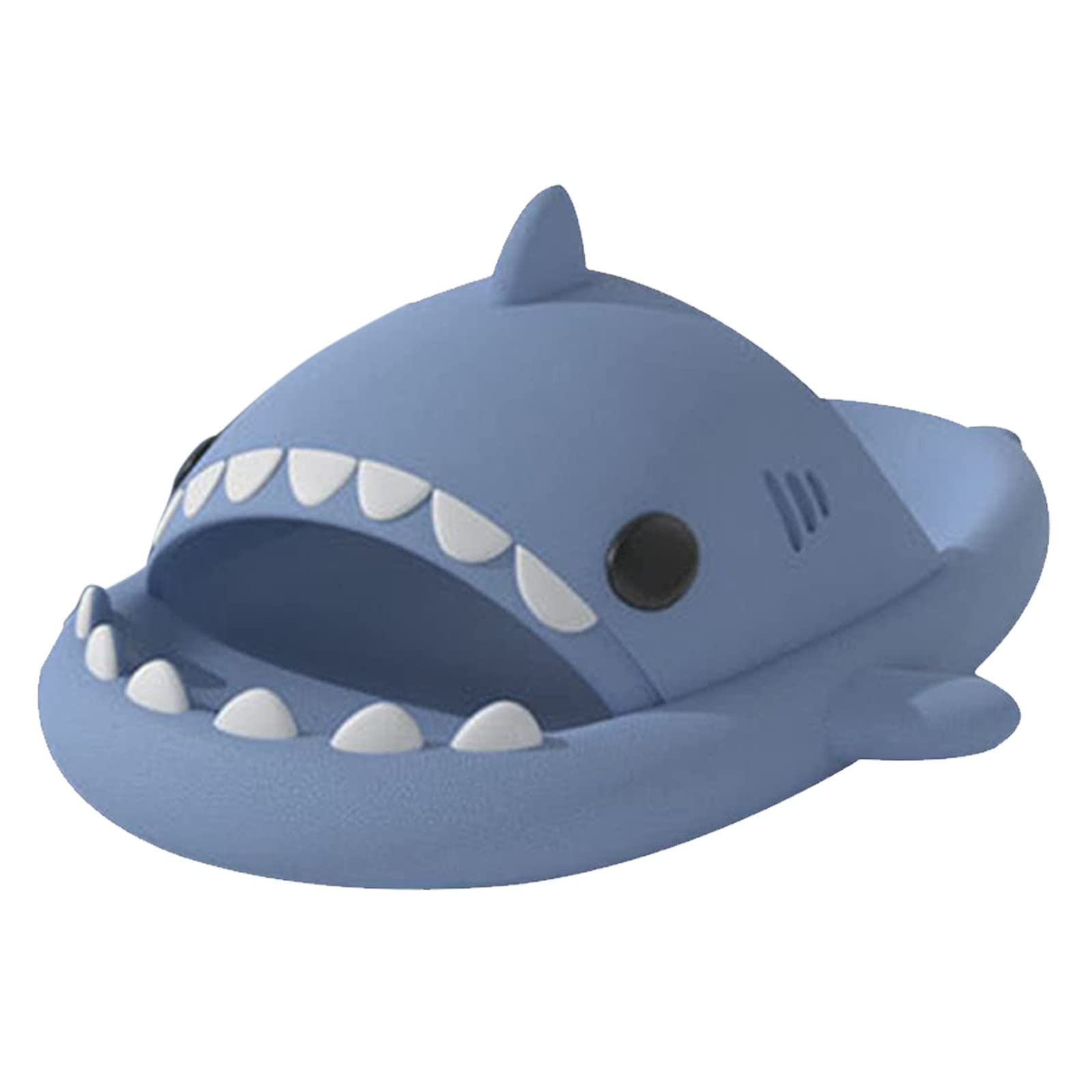 **Cute Cartoon Shark Slippers for Women - Quick Drying, Non-Slip Bathroom & House Slippers with Soft Sole & Open Toe - Perfect for Indoor, Spa, Beach & Lounging**