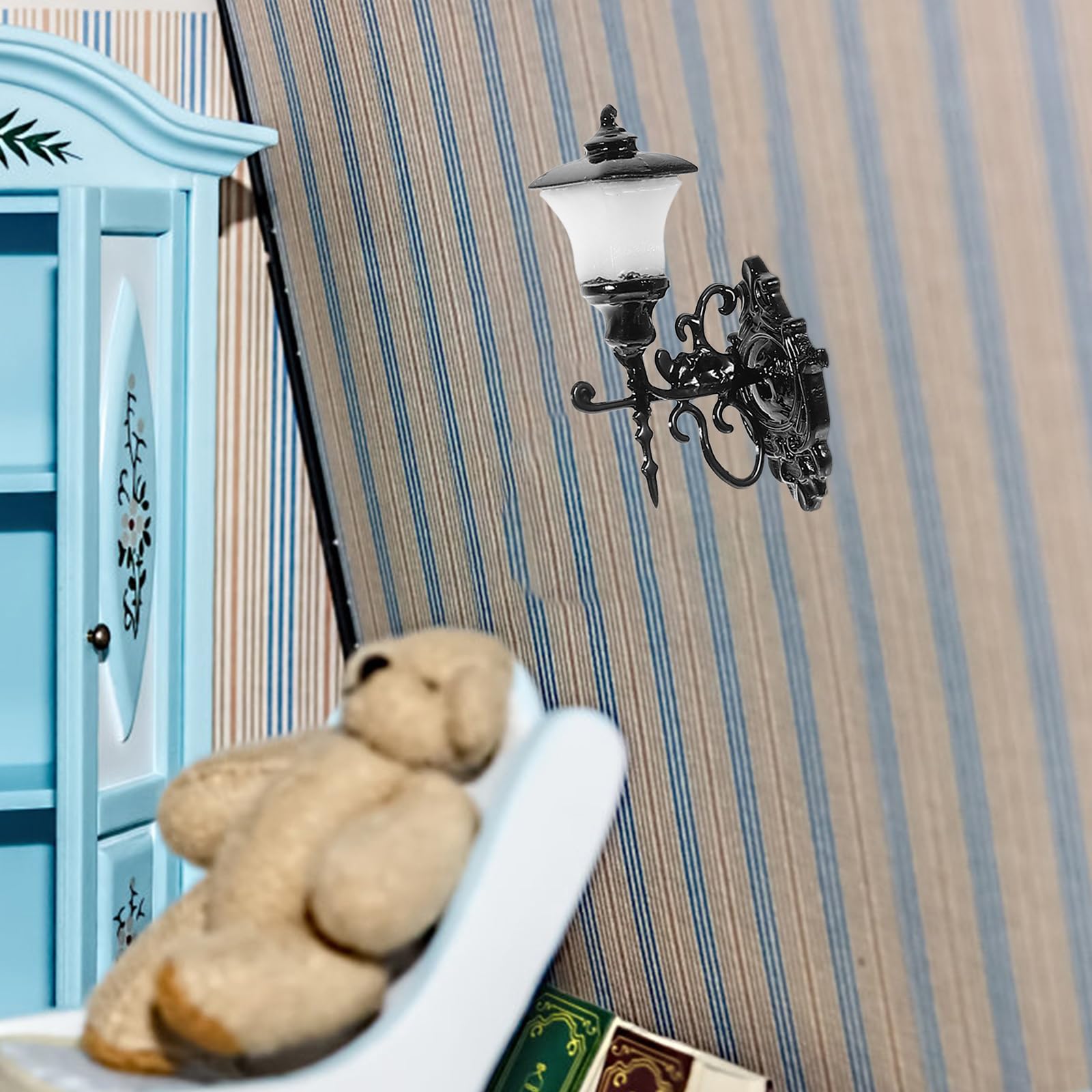 4PCS Miniature Dollhouse Wall Lights - LED Luminous Wall Lamps for DIY Dollhouse Accessories, Sand Table Decor, Micro-Landscape & Model Train Scenes - Perfect for Miniature House, Fairy Garden and Tabletop Displays