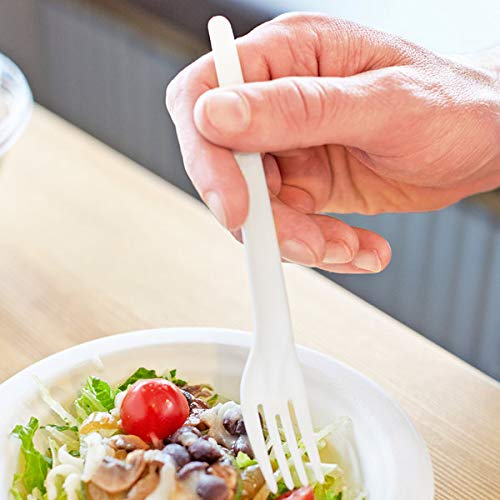 BPA-Free Plastic Forks - Premium Durable Reusable & Disposable Cutlery Set (200 Pack) for Parties, Weddings, Birthdays, Catering & Outdoor Dining - Heavy-Duty Medium-Weight Utensils