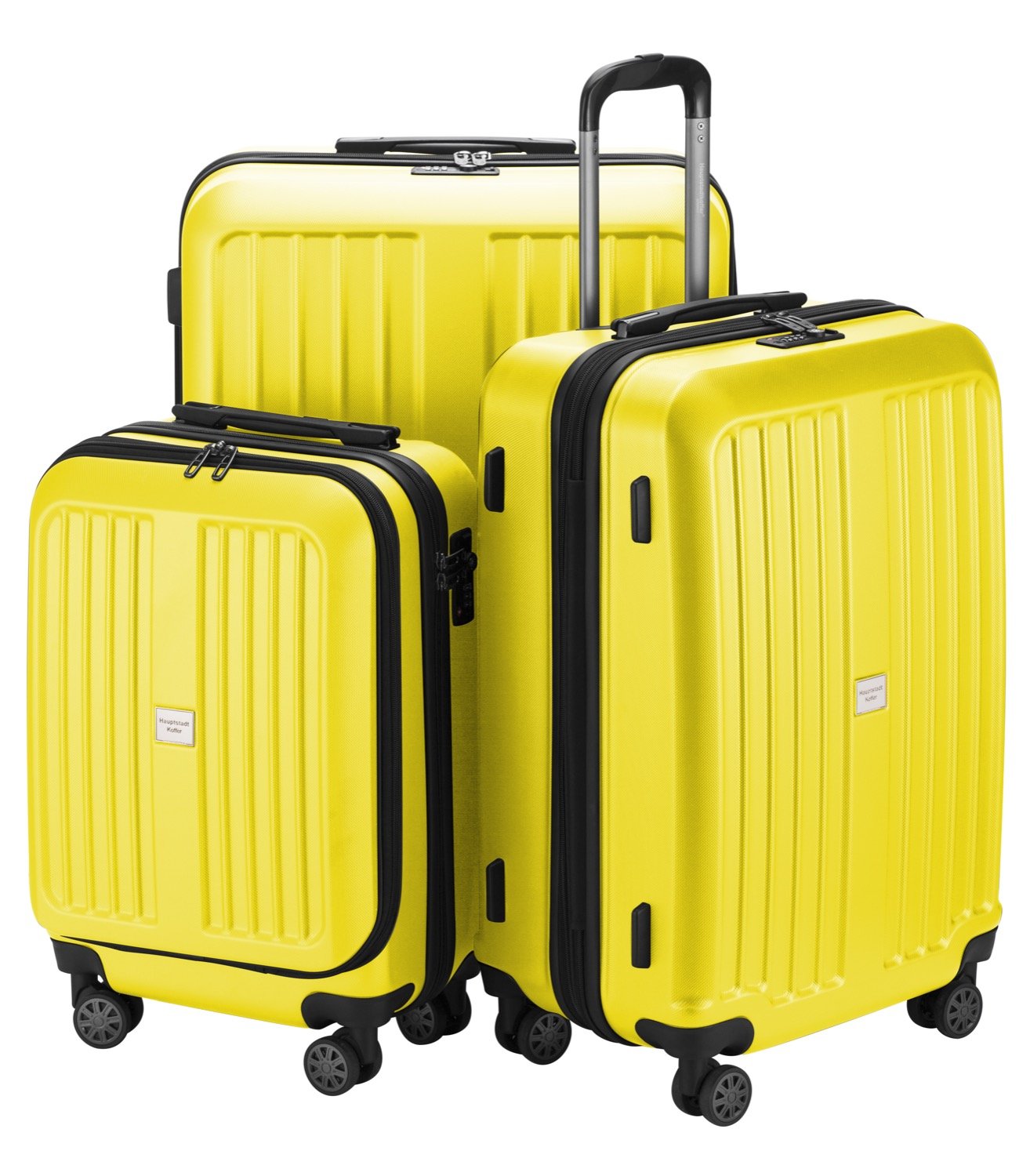 Premium Unisex Adult 3-Piece Luggage Set with Yellow Mat - Durable & Stylish Travel Suitcases for Business Trips, Vacations & Family Getaways