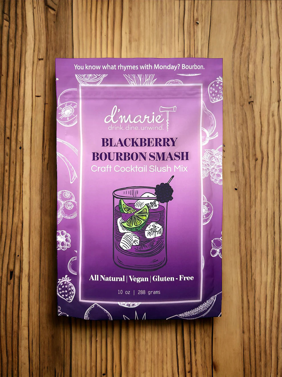 Premium Blackberry Bourbon Smash Cocktail Mix - Craft Cocktail Slushie Syrup for Bourbon Whiskey Drinks | Perfect for Summer Parties, BBQs & Cocktail Nights