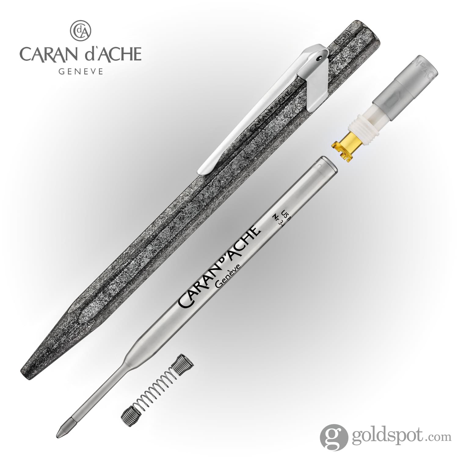 Premium Caran d'Ache 849 Metal Ballpoint Pen - Luxury Writing Instrument for Professionals & Gift Giving - Ideal for Office, Business Meetings & Signature Signings