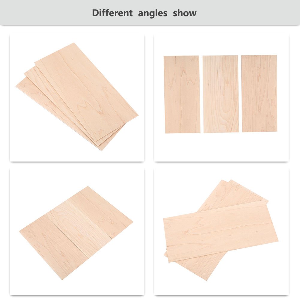 3Pcs Maple Guitar Head Veneers - Premium Guitar Headplate for Luthiers & DIY Repair - Replacement Tool for Acoustic & Electric Guitars - Perfect for Custom Builds & Instrument Restoration