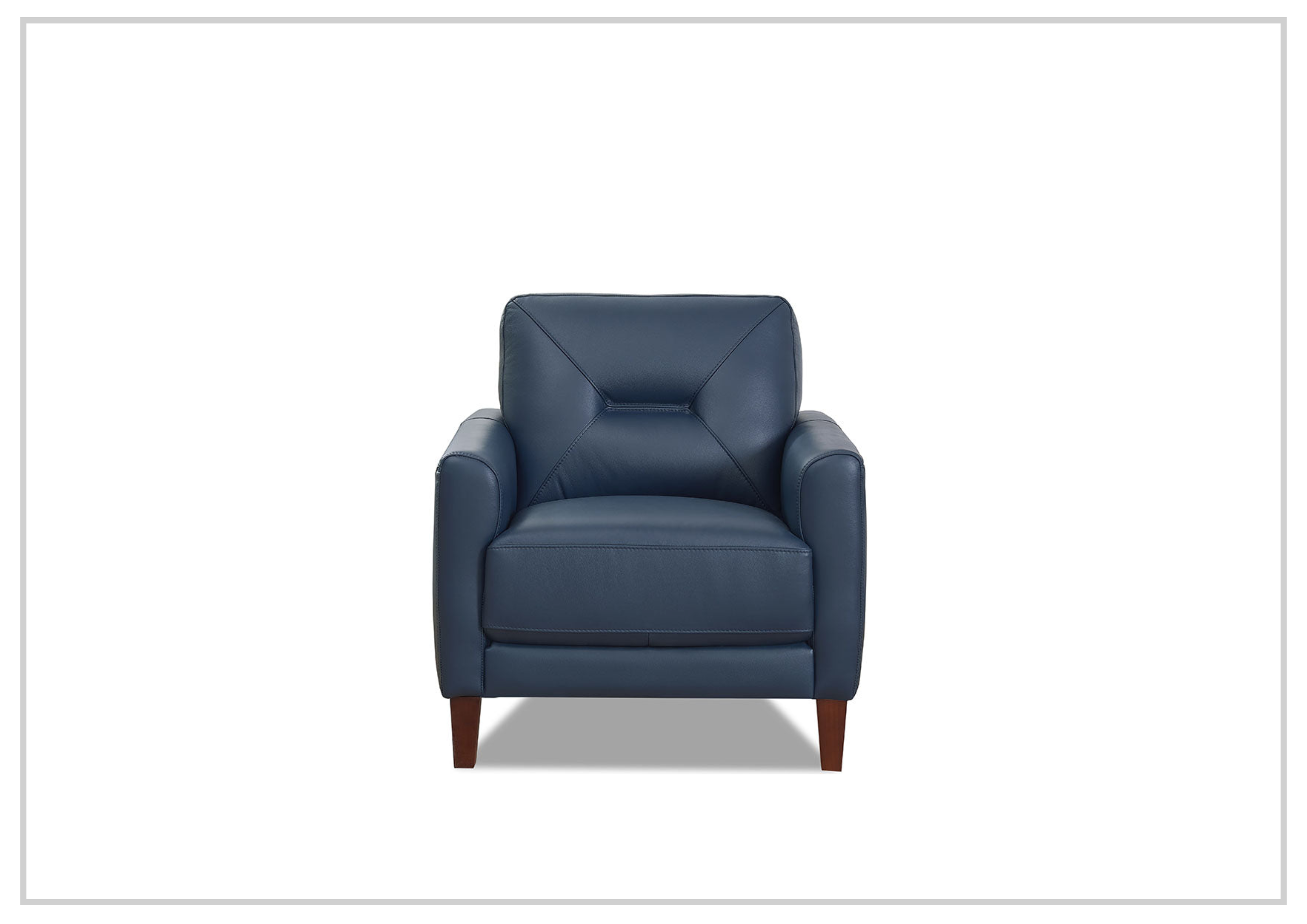 Premium Hydeline Mavis Stationary Armchair - Top Grain Leather Office Chair for Executive Desk, Home Study & Conference Room - Ergonomic Support & Luxurious Comfort