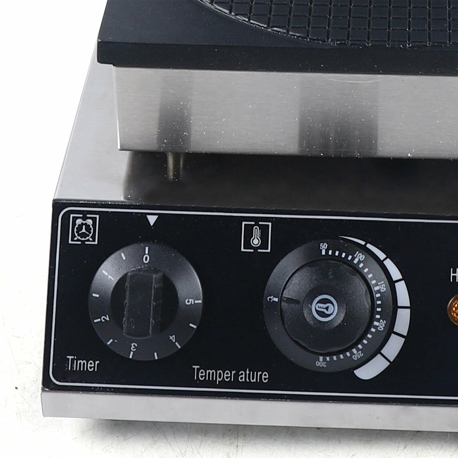 Commercial Electric Waffle Cone Maker Machine 1500W - Stainless Steel Nonstick Ice Cream Cone Baker for Restaurants, Snack Bars & Home Use - Perfect for Making Crispy Waffle Cones, Dessert Cups & Edible Bowls
