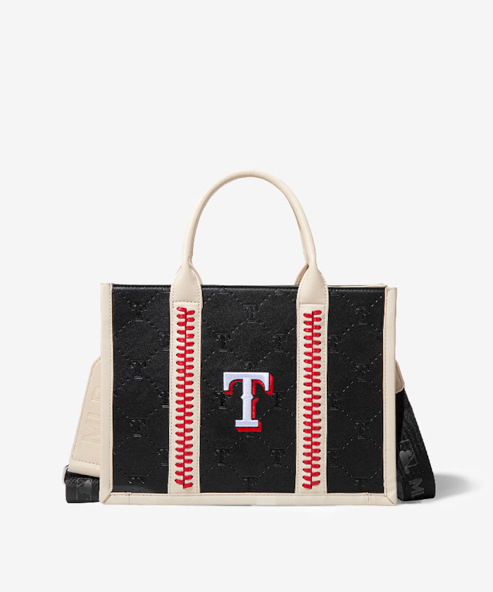 MLB Texas Rangers Tote Bag for Women & Men - Durable Baseball Team Grocery Shopping Bag - Perfect for Games, Beach, Work & Travel