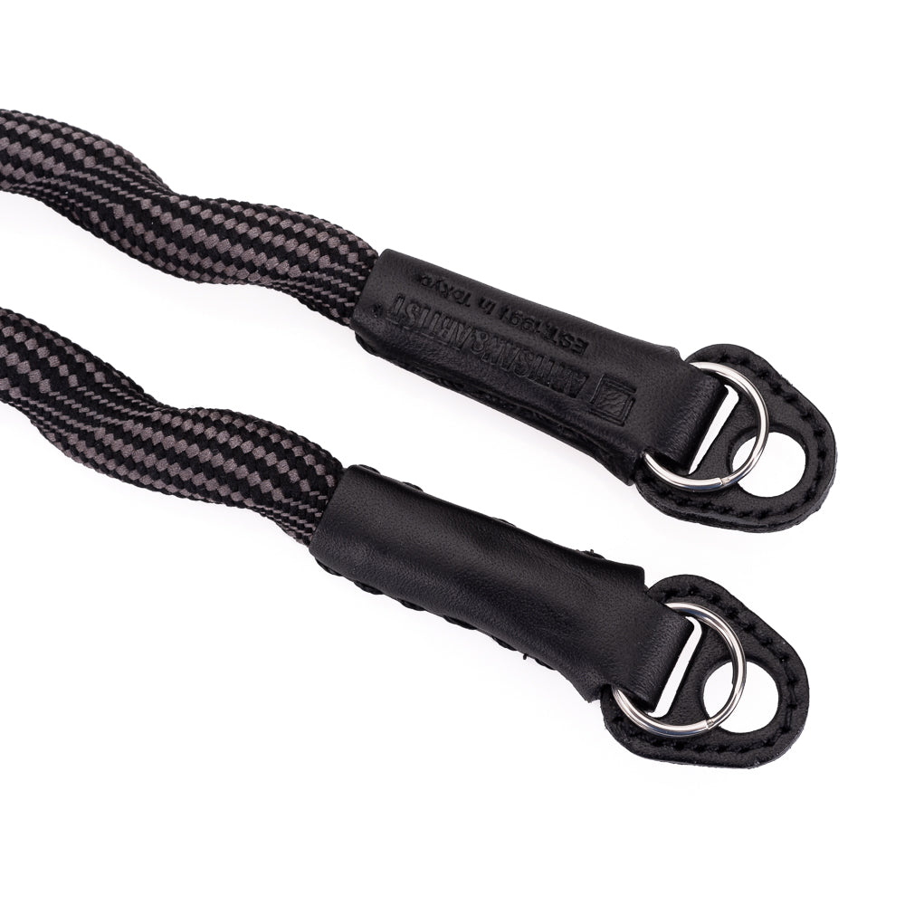 Artisan & Artist ACAM 707 Spiral Cord Neck Strap - Black/Grey Camera Strap for DSLR & Mirrorless Cameras - Comfortable & Durable for Travel, Photography & Everyday Use