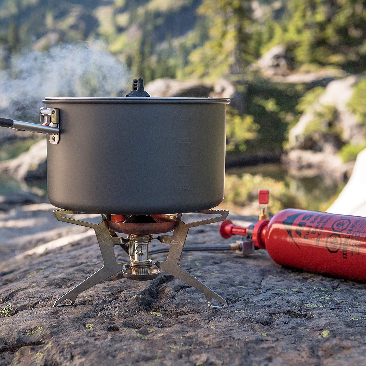 MSR WhisperLite Universal Compact Hybrid Fuel Camping Stove - Lightweight Backpacking Stove for Outdoor Cooking, Hiking & Survival Gear - Perfect for Camping, Backpacking & Emergency Preparedness