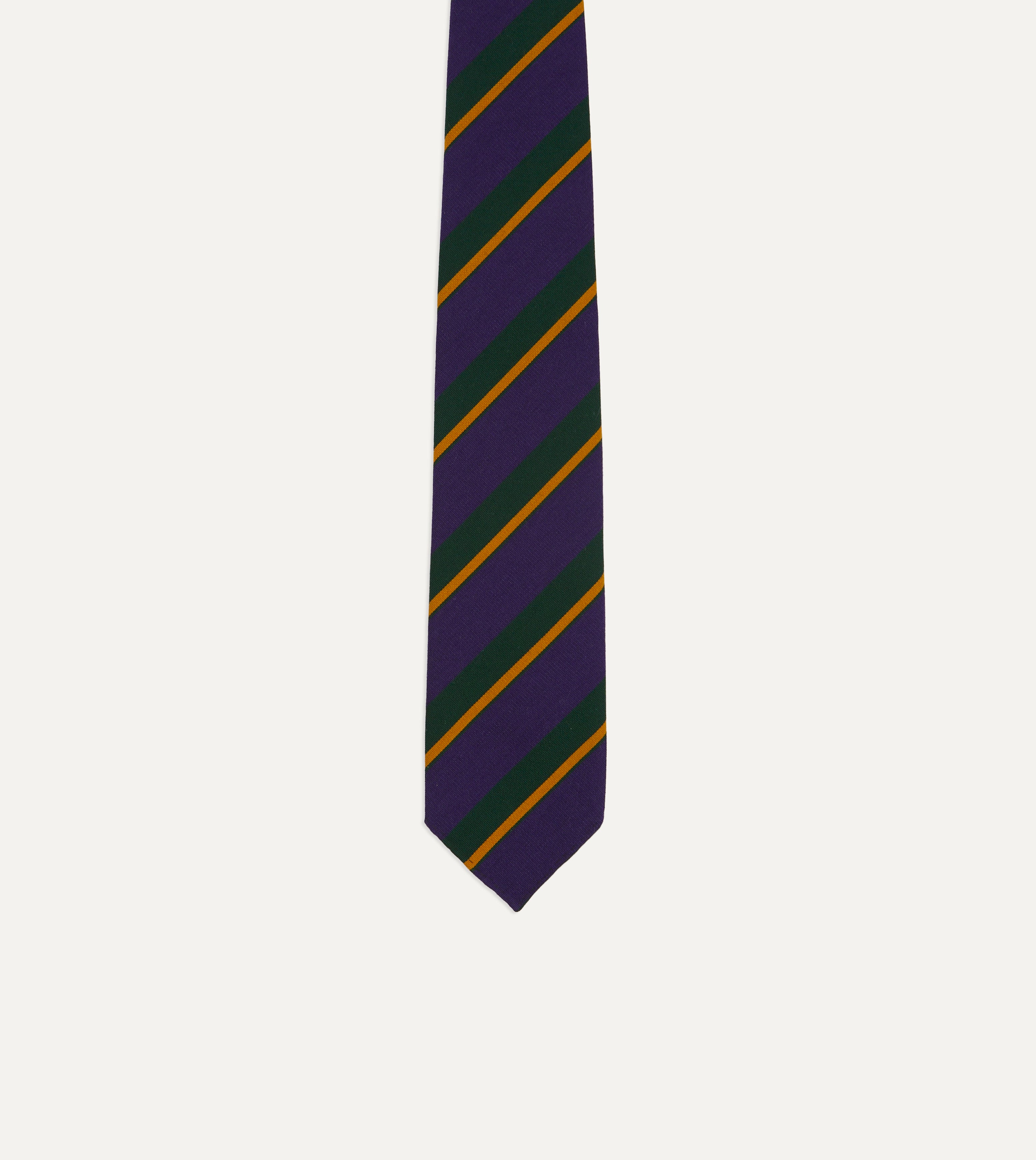 Premium Navy & Multicolor Stripe Repp Silk Wool Blend Hand-Rolled Necktie - Perfect for Business Meetings, Weddings & Formal Occasions