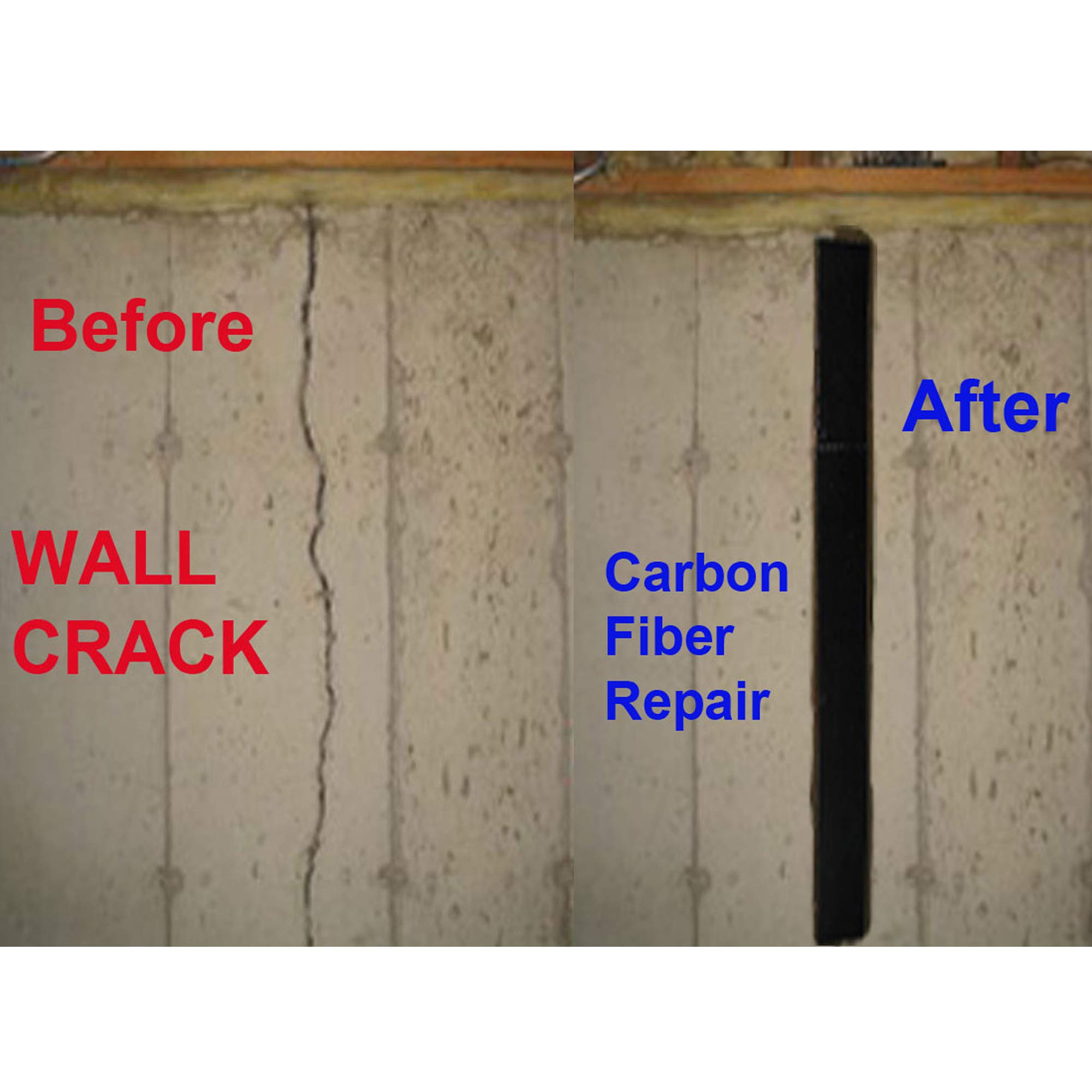 Carbon Fiber Concrete Crack Repair Kit - High Strength Epoxy & Reinforcing Fabric for Basements, Foundations, Walls - Complete DIY Solution (20-Piece) - Ideal for Home Repairs, Structural Reinforcement & Waterproofing