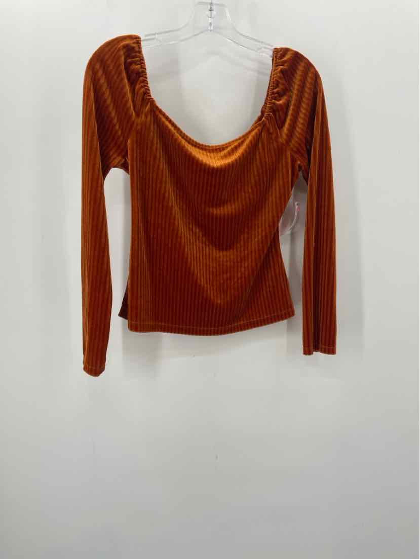 Vintage Orange Blouse Size Medium - Pre-Owned Women's Top for Casual Wear & Boho Style Outfits