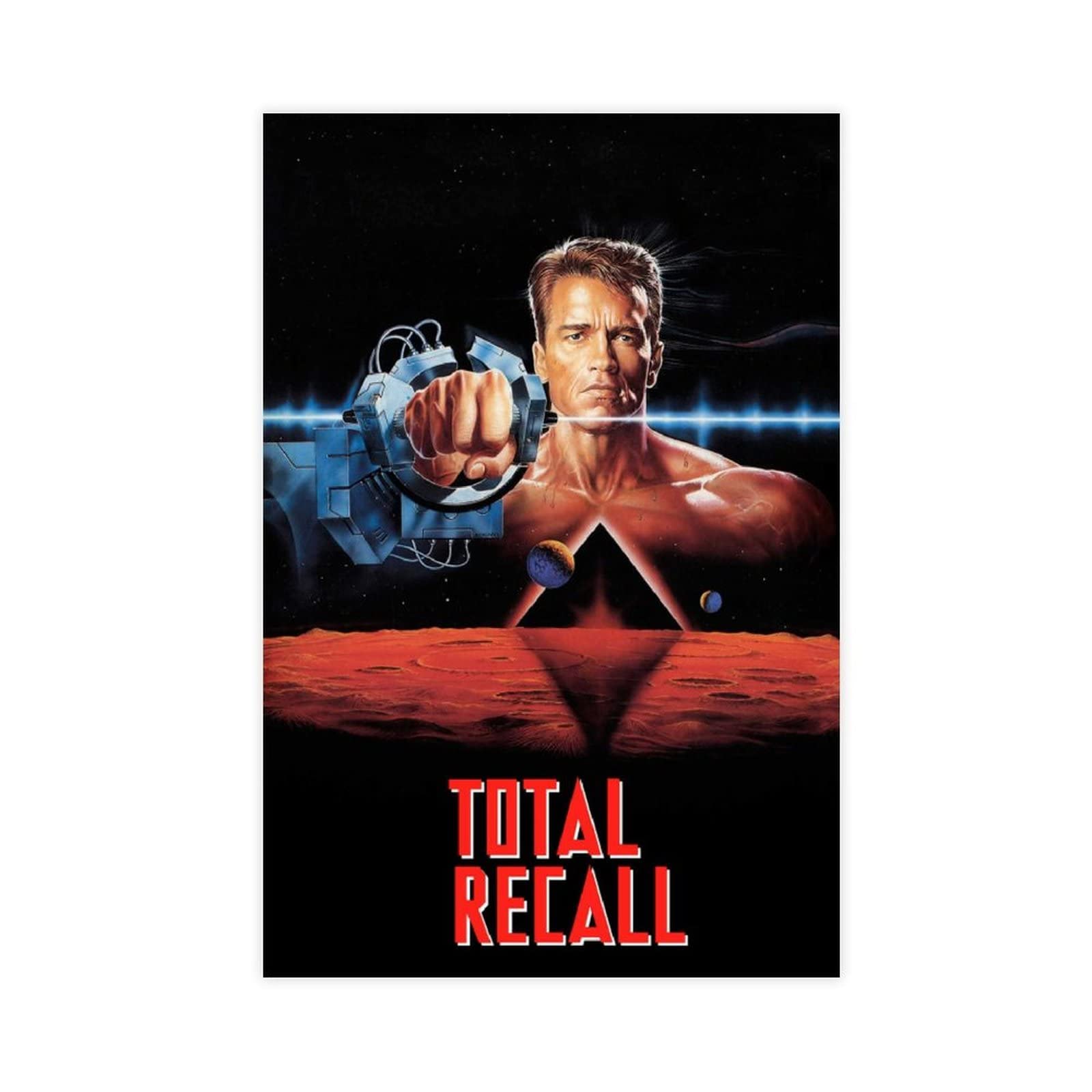 SHISHEN Total Recall Movie Poster Canvas Wall Art - 12x18inch(30x45cm) Unframed Print for Living Room, Bedroom & Home Theater Decor - Perfect for Sci-Fi Fans & Movie Lovers