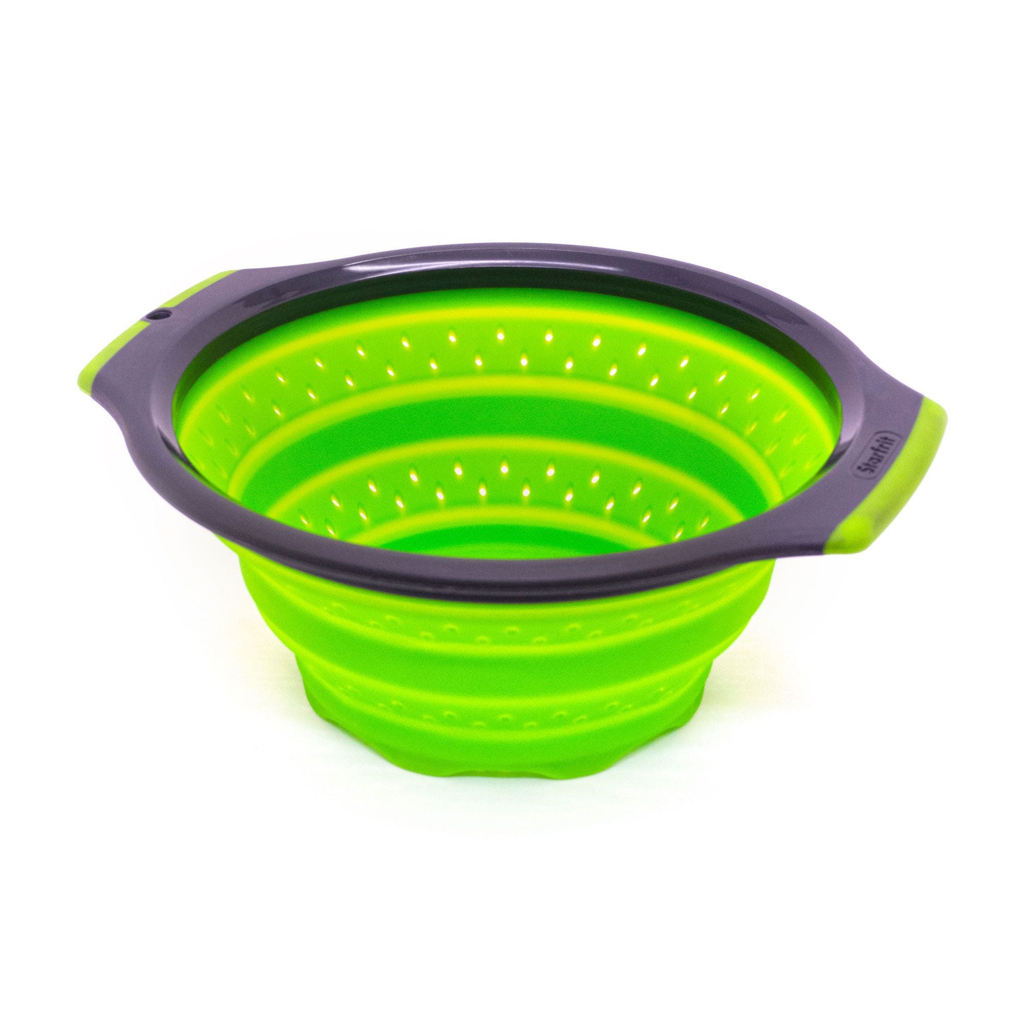 STARFRIT Collapsible 3-Quart Colander - Space-Saving Expandable Strainer for Pasta, Vegetables & Fruits - Perfect for Small Kitchens & Camping