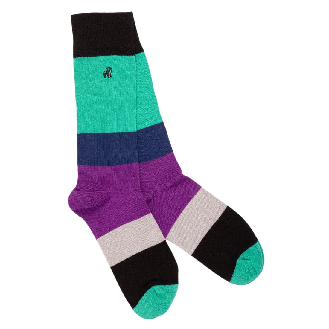 Premium Green Large Stripe Cotton Socks for Men & Women - Comfortable Casual & Athletic Wear for Everyday Use, Sports, and Lounge