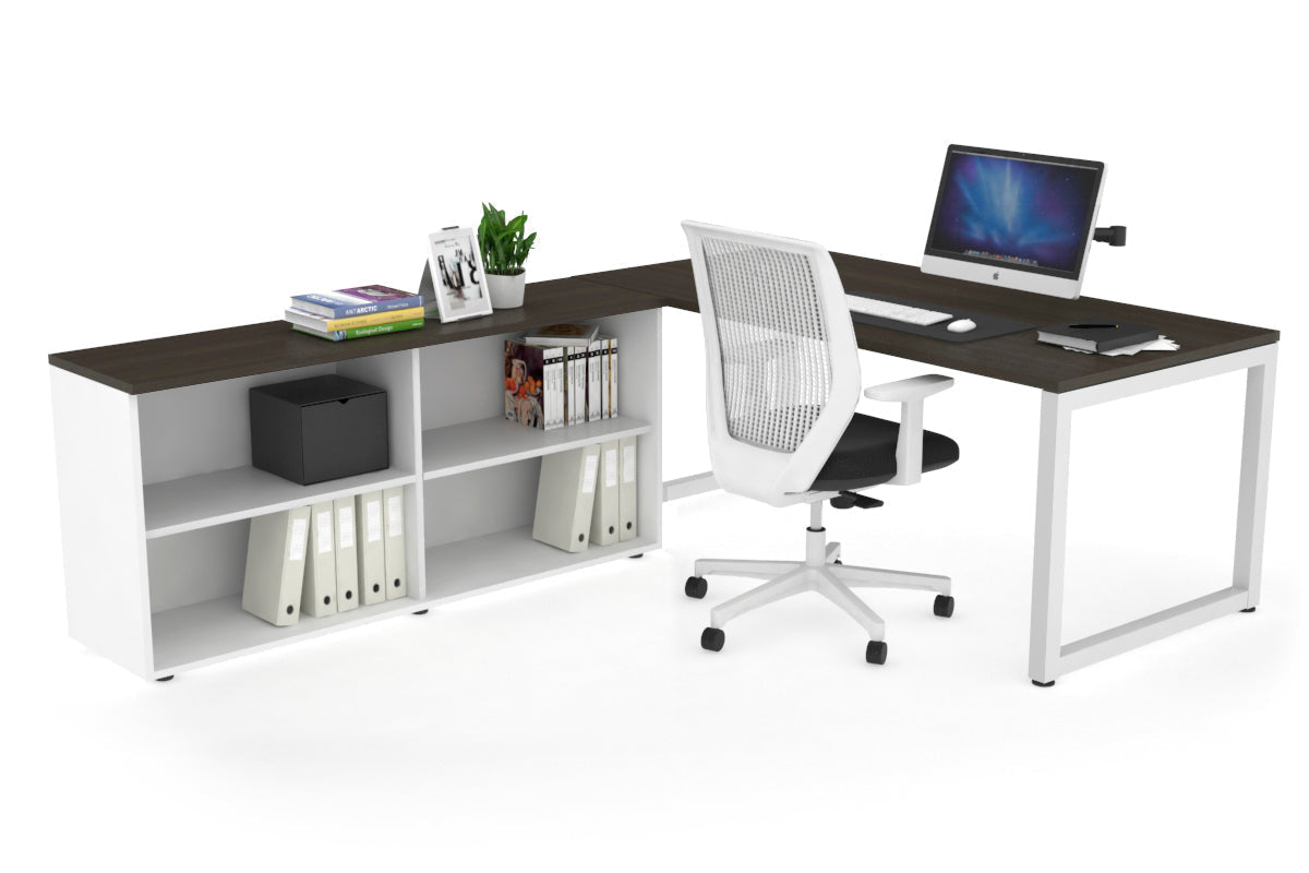 Quadro Loop Executive White Frame Office Chair [1800L x 700W] - Ergonomic Desk Chair for Home & Office Workspace